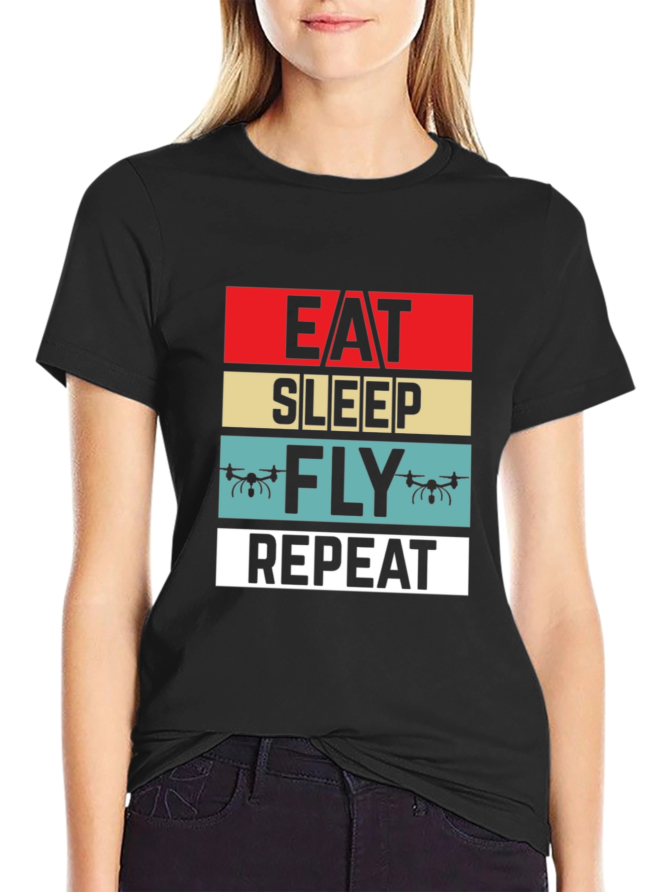 Eat Sleep Fly Repeat Drone T-Shirt