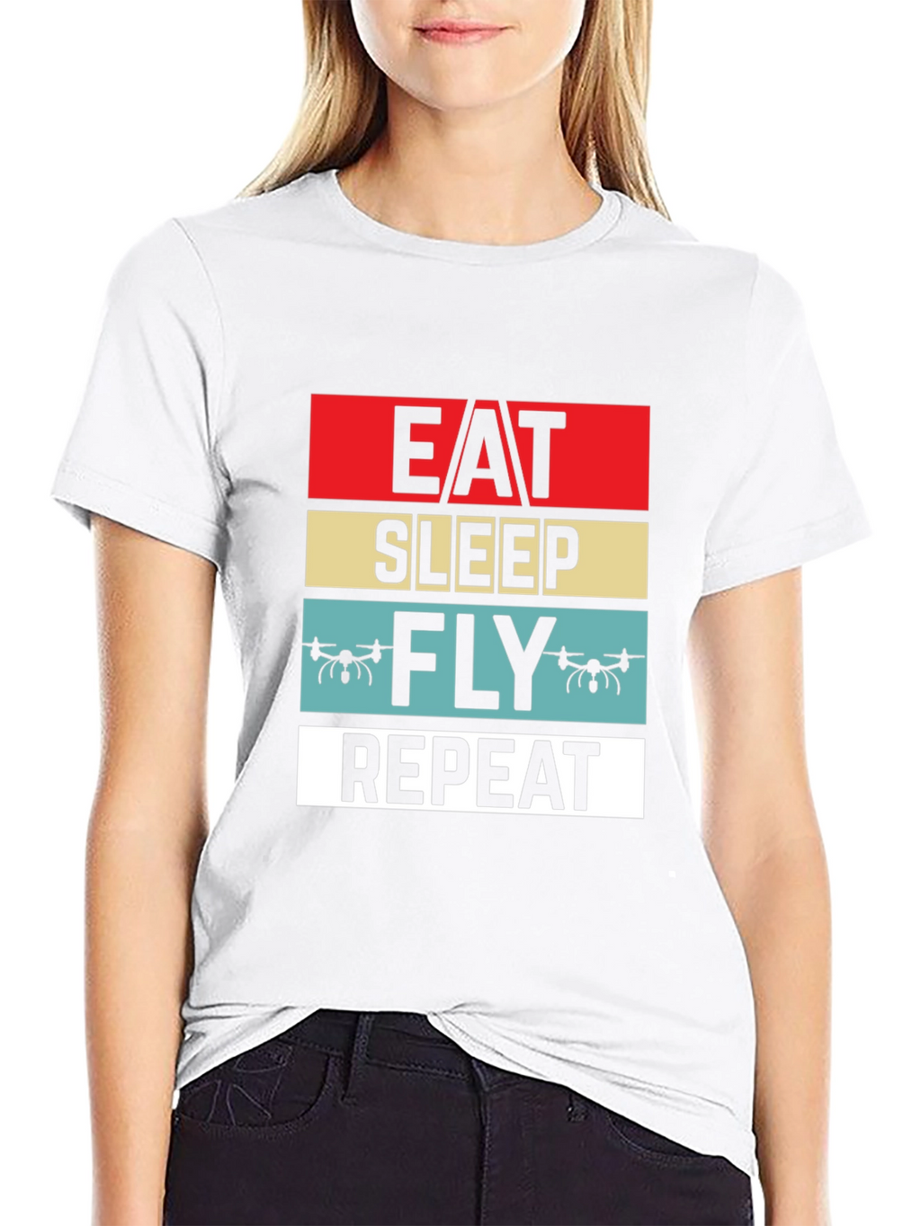 Eat Sleep Fly Repeat Drone T-Shirt