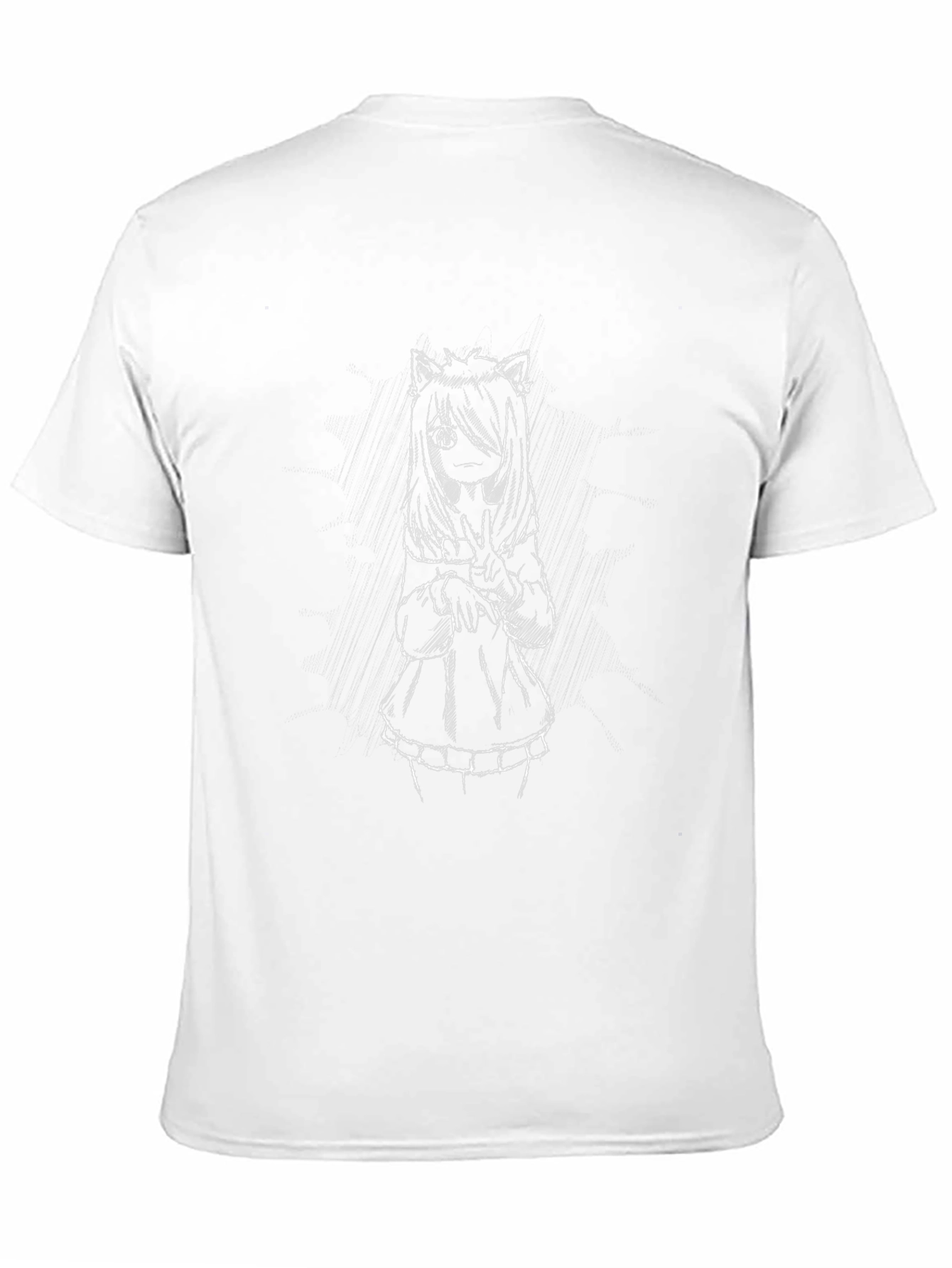 Anime Girl Graphic Black T-Shirt - Casual Style