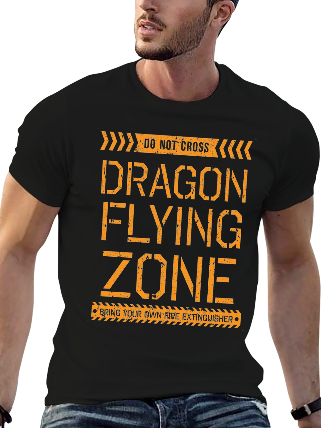 Dragon Flying Zone T-Shirt - Novelty Graphic Tee