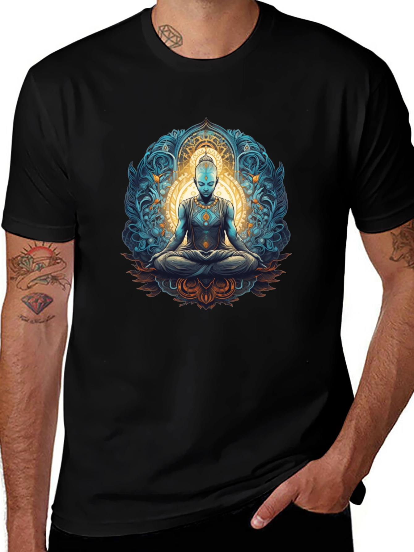 Enlightened Meditation Graphic T-Shirt