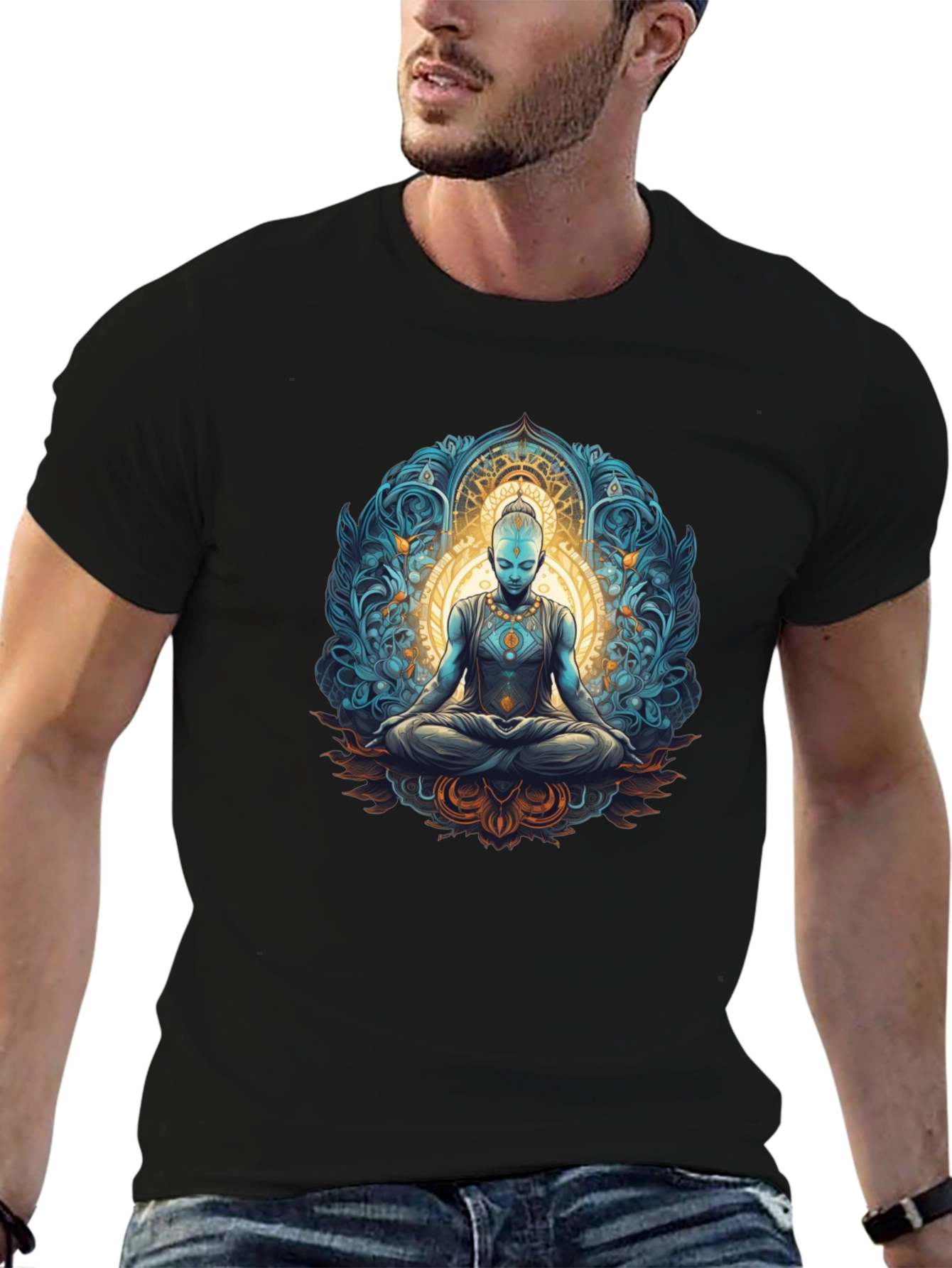 Enlightened Meditation Graphic T-Shirt