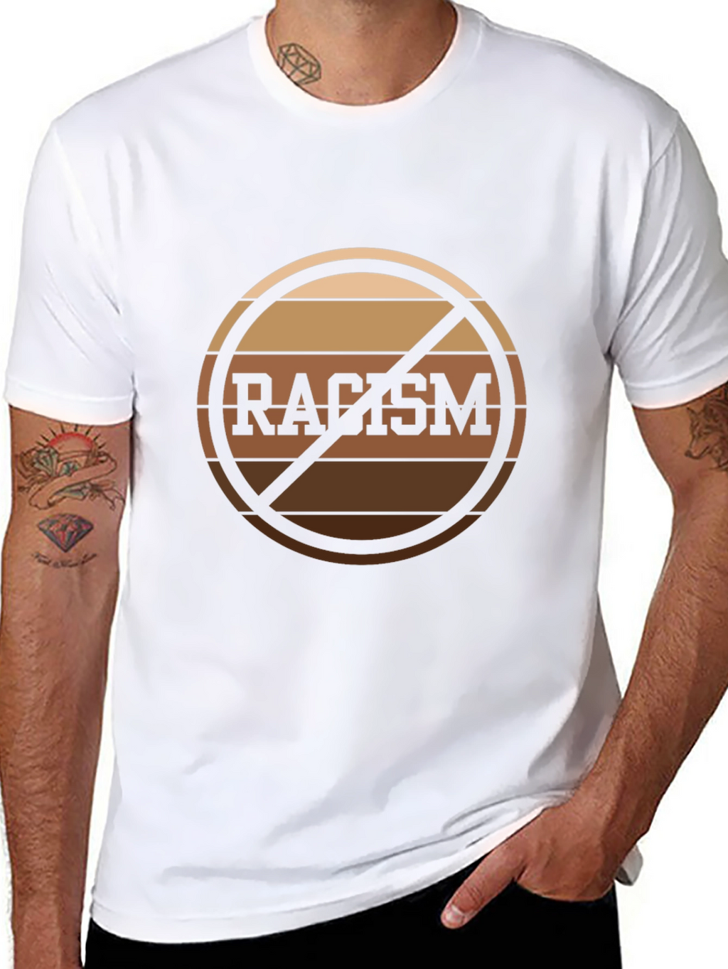 Anti-Racism Graphic T-Shirt - Stand Against Prejudice