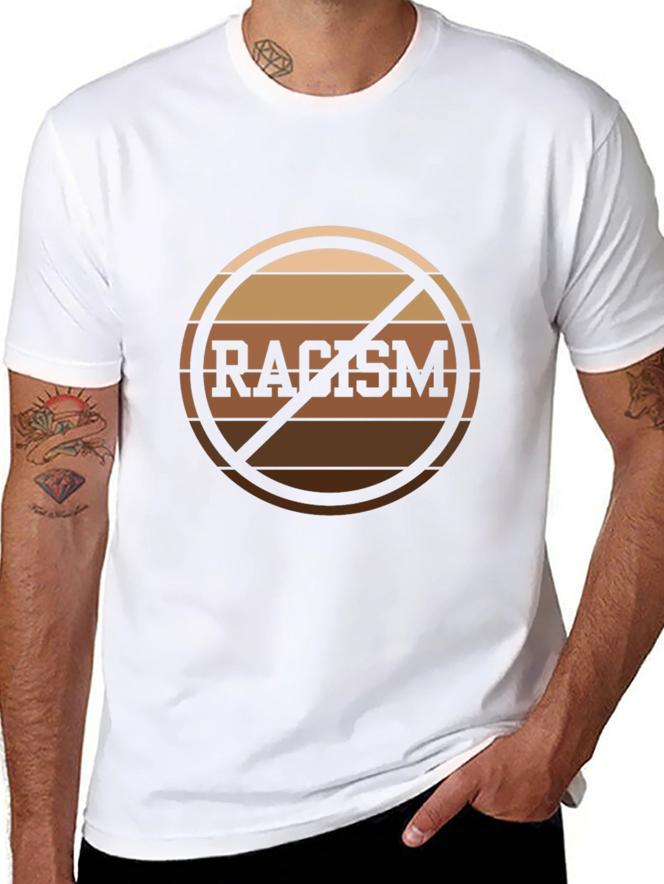 Anti-Racism Graphic T-Shirt - Stand Against Prejudice