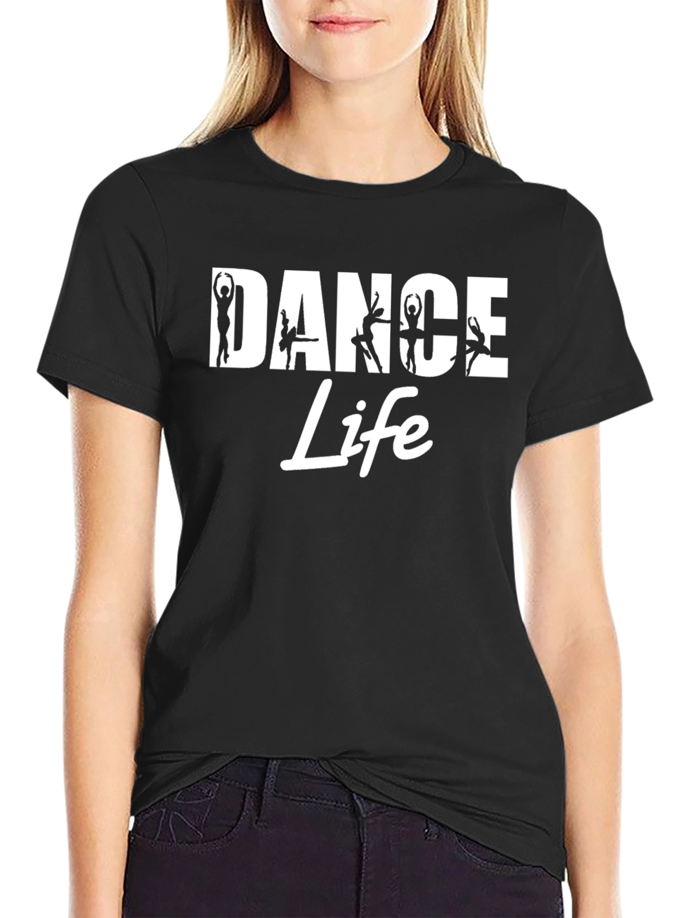 Dance Life Graphic Tee - Black Cotton T-Shirt