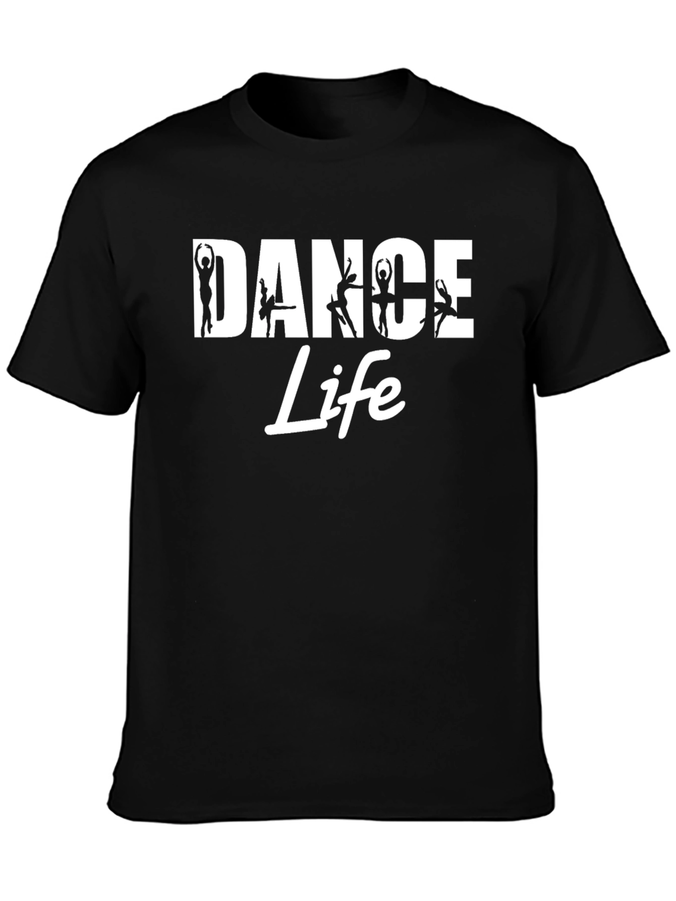 Dance Life Graphic Tee - Black Cotton T-Shirt