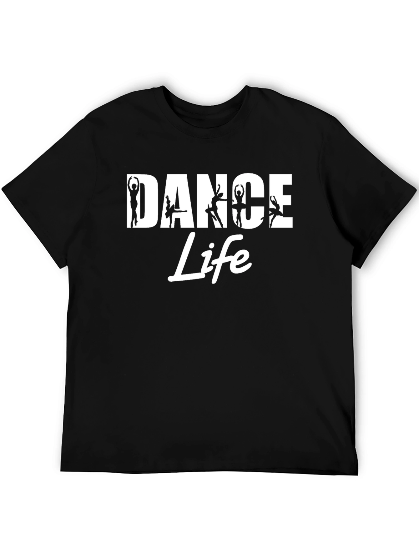 Dance Life Graphic Tee - Black Cotton T-Shirt