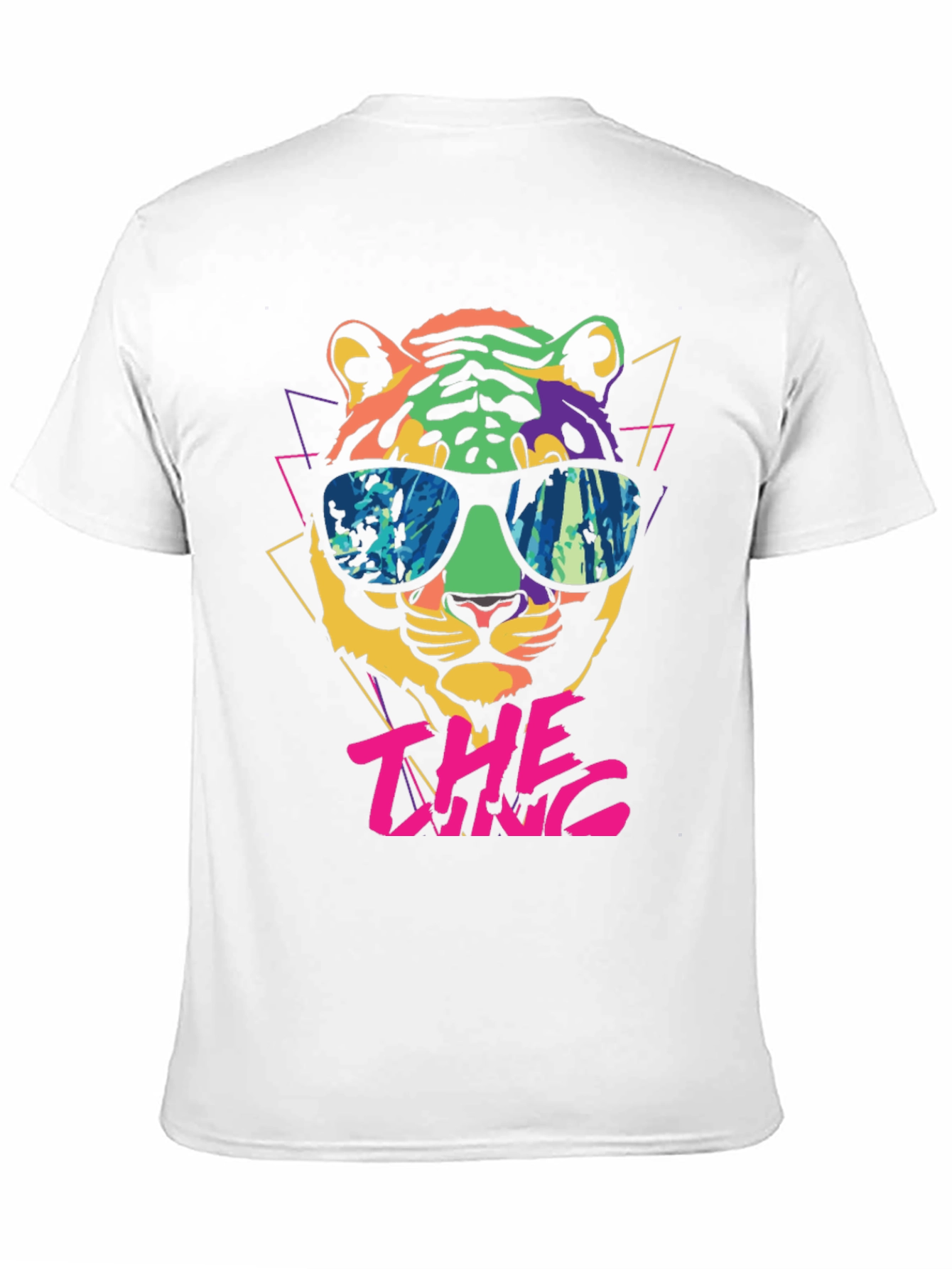 Cool Cat Graphic Tee - Retro Tiger Design