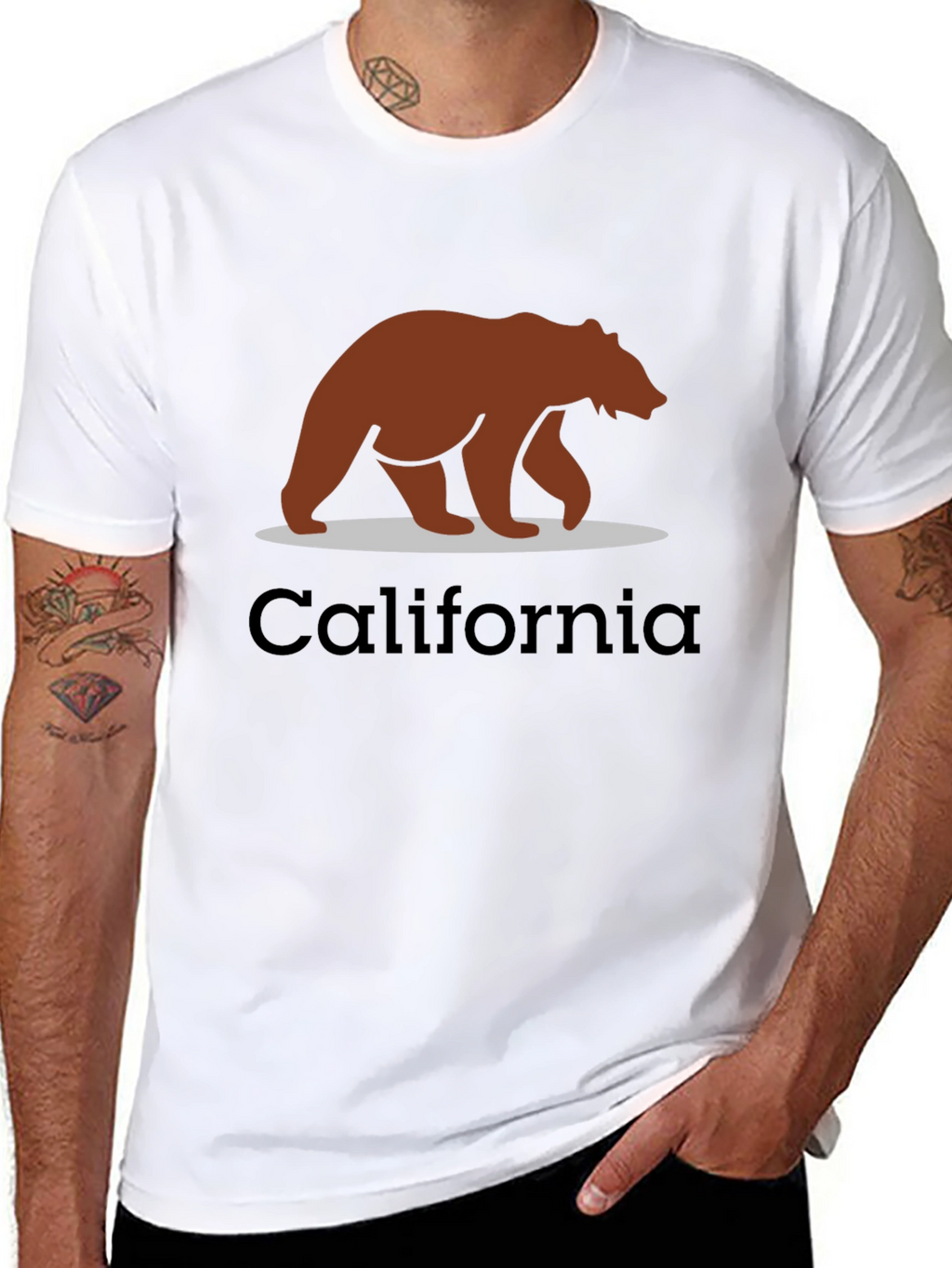 California Bear Graphic Tee - Black