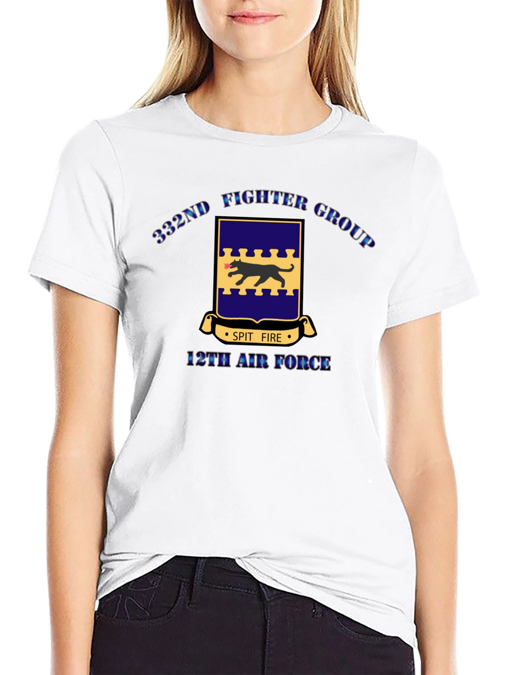 332nd Fighter Group Black T-Shirt
