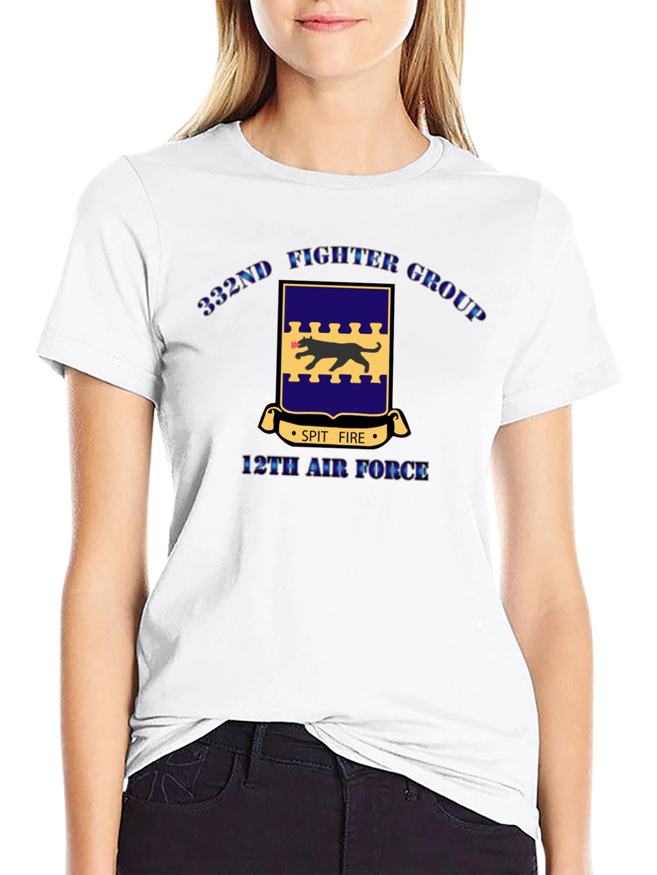 332nd Fighter Group Black T-Shirt