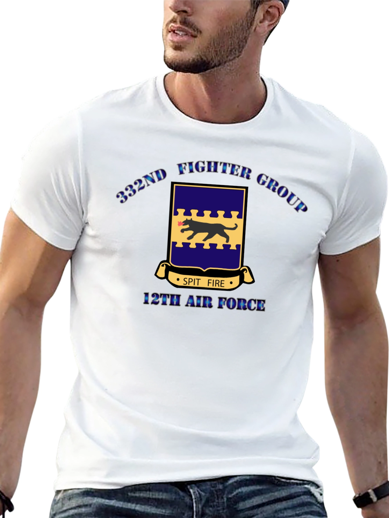 332nd Fighter Group Black T-Shirt