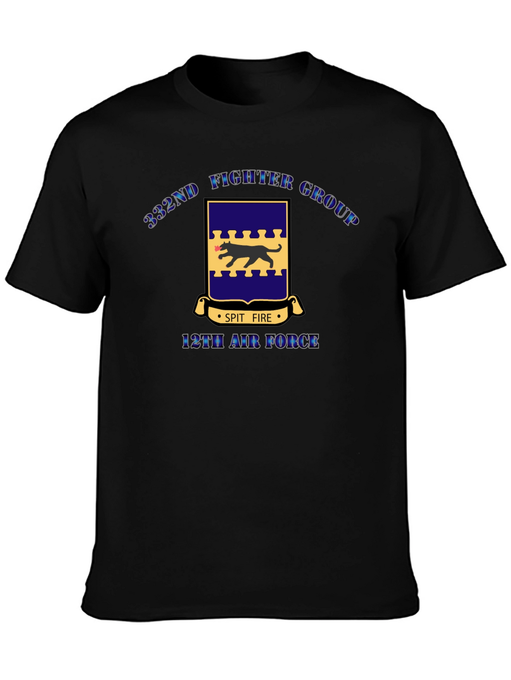 332nd Fighter Group Black T-Shirt