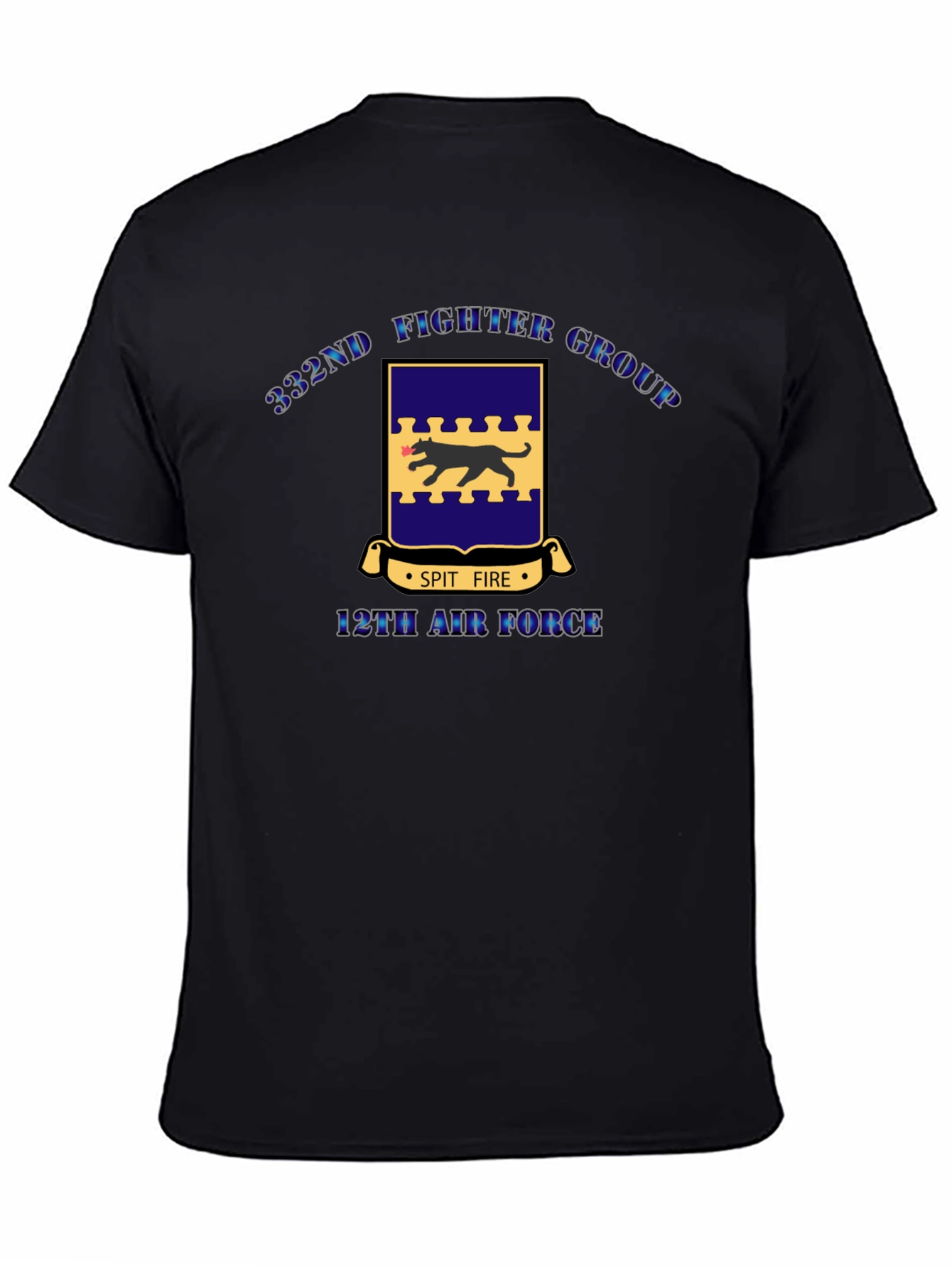 332nd Fighter Group Black T-Shirt