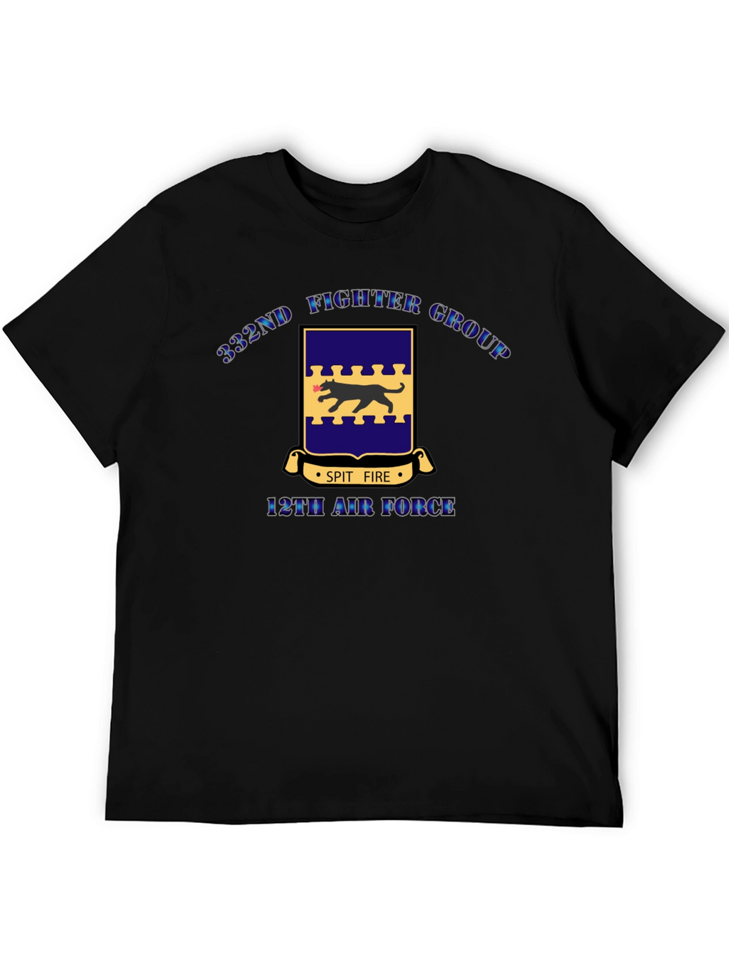 332nd Fighter Group Black T-Shirt