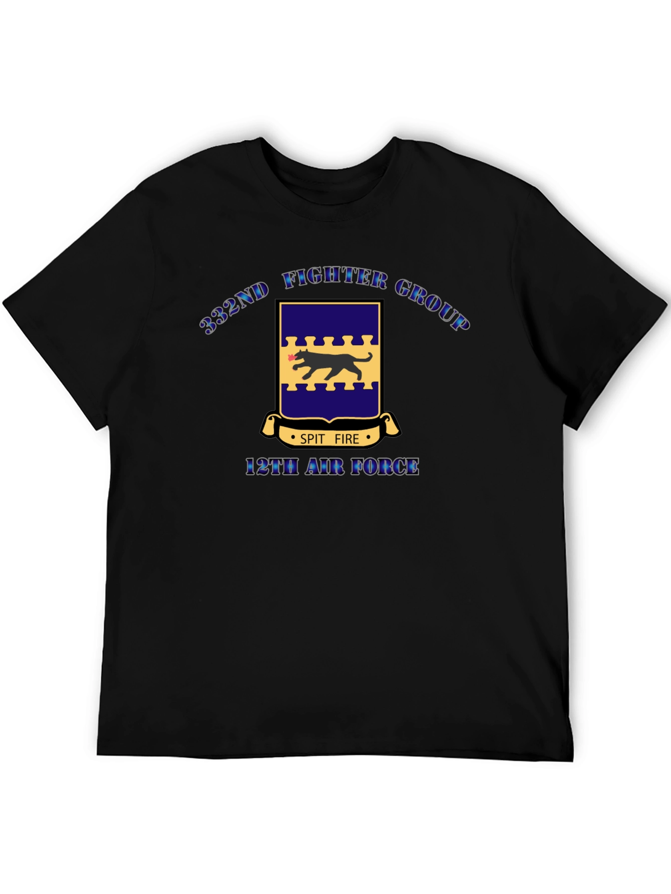 332nd Fighter Group Black T-Shirt