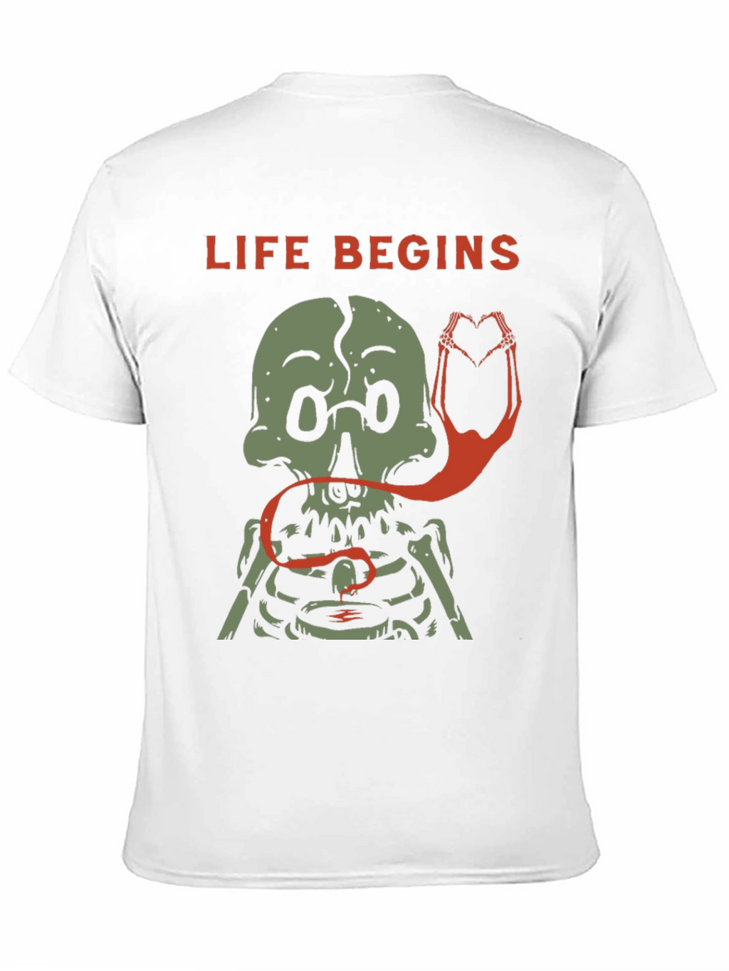 Life Begins Skeleton Graphic Tee