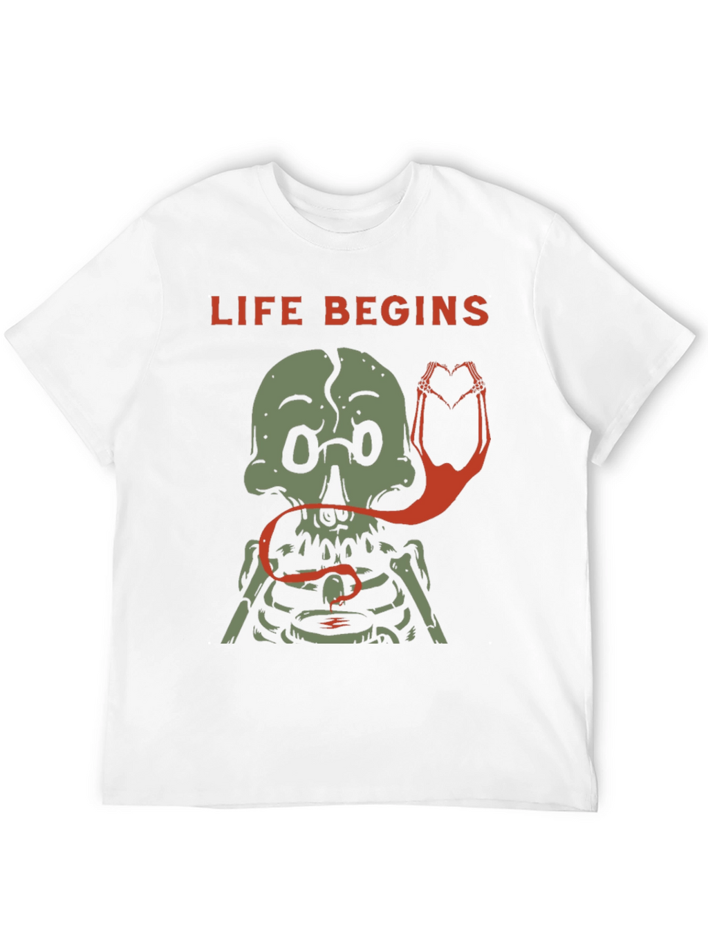 Life Begins Skeleton Graphic Tee