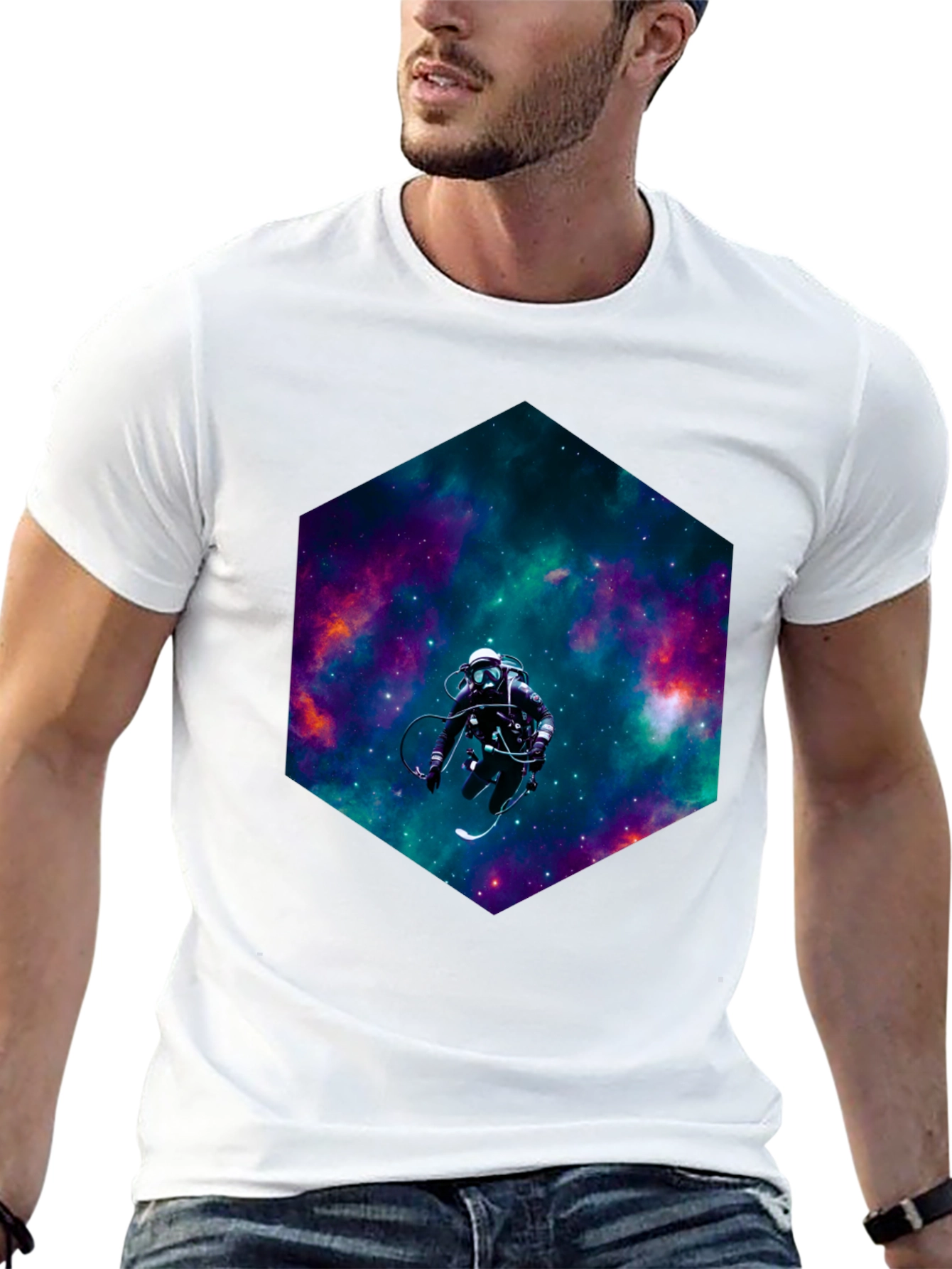 Cosmic Diver Black T-Shirt