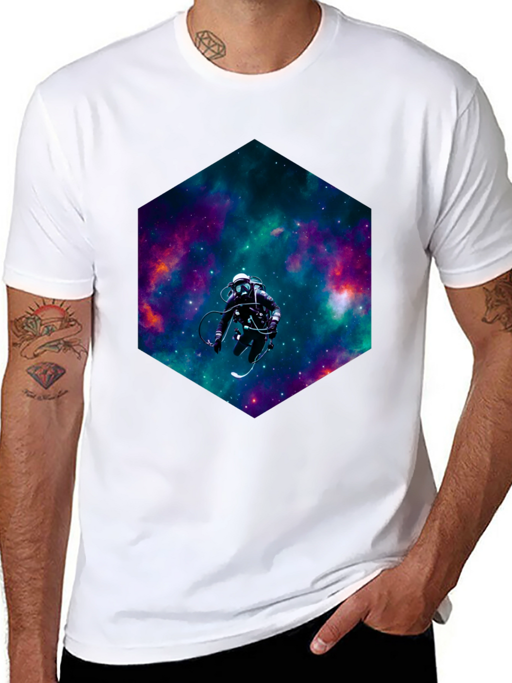 Cosmic Diver Black T-Shirt