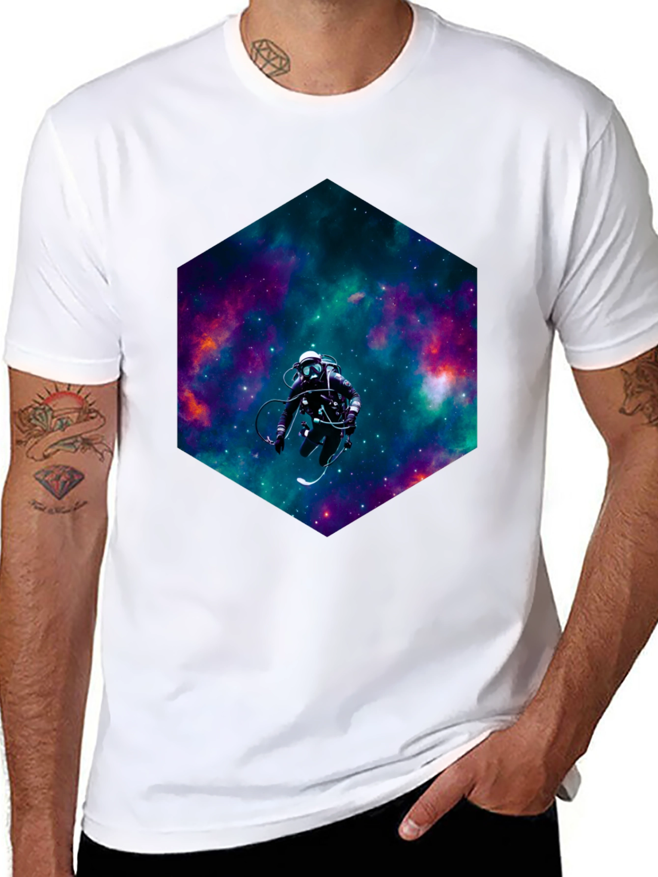 Cosmic Diver Black T-Shirt