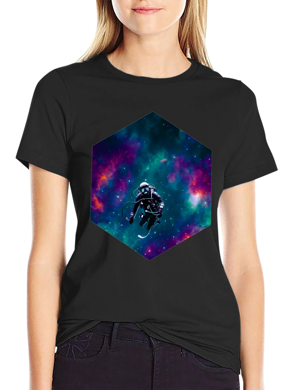 Cosmic Diver Black T-Shirt