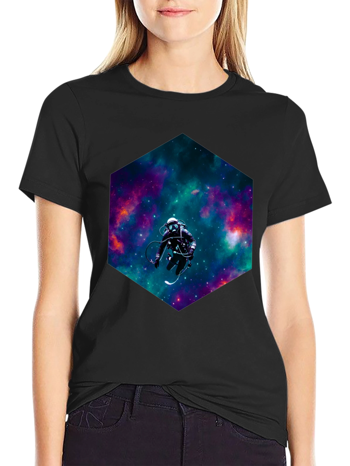 Cosmic Diver Black T-Shirt