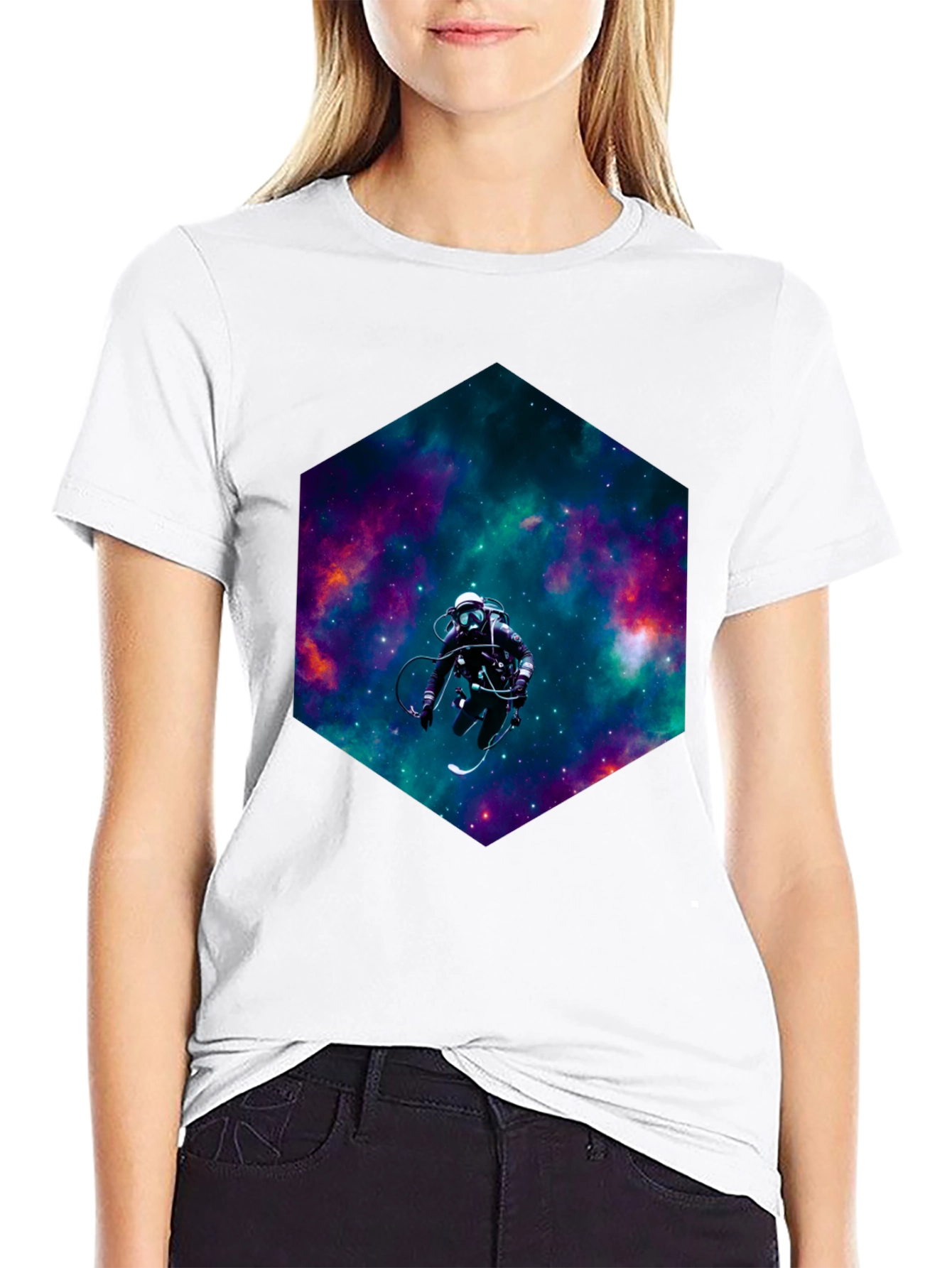 Cosmic Diver Black T-Shirt