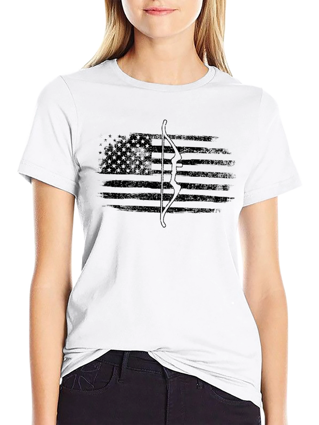American Flag Bow Hunter Graphic Tee