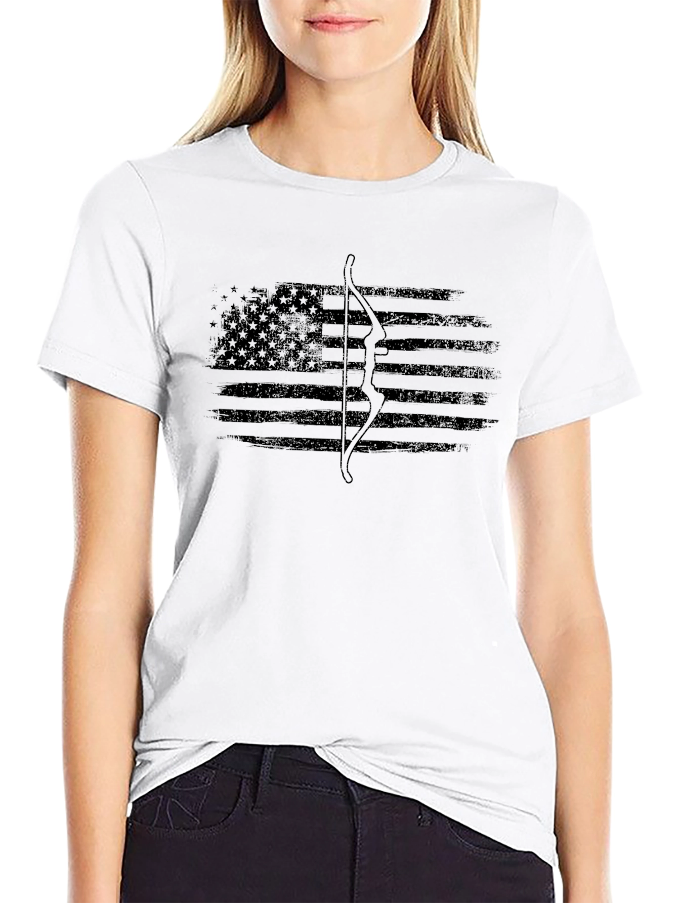 American Flag Bow Hunter Graphic Tee
