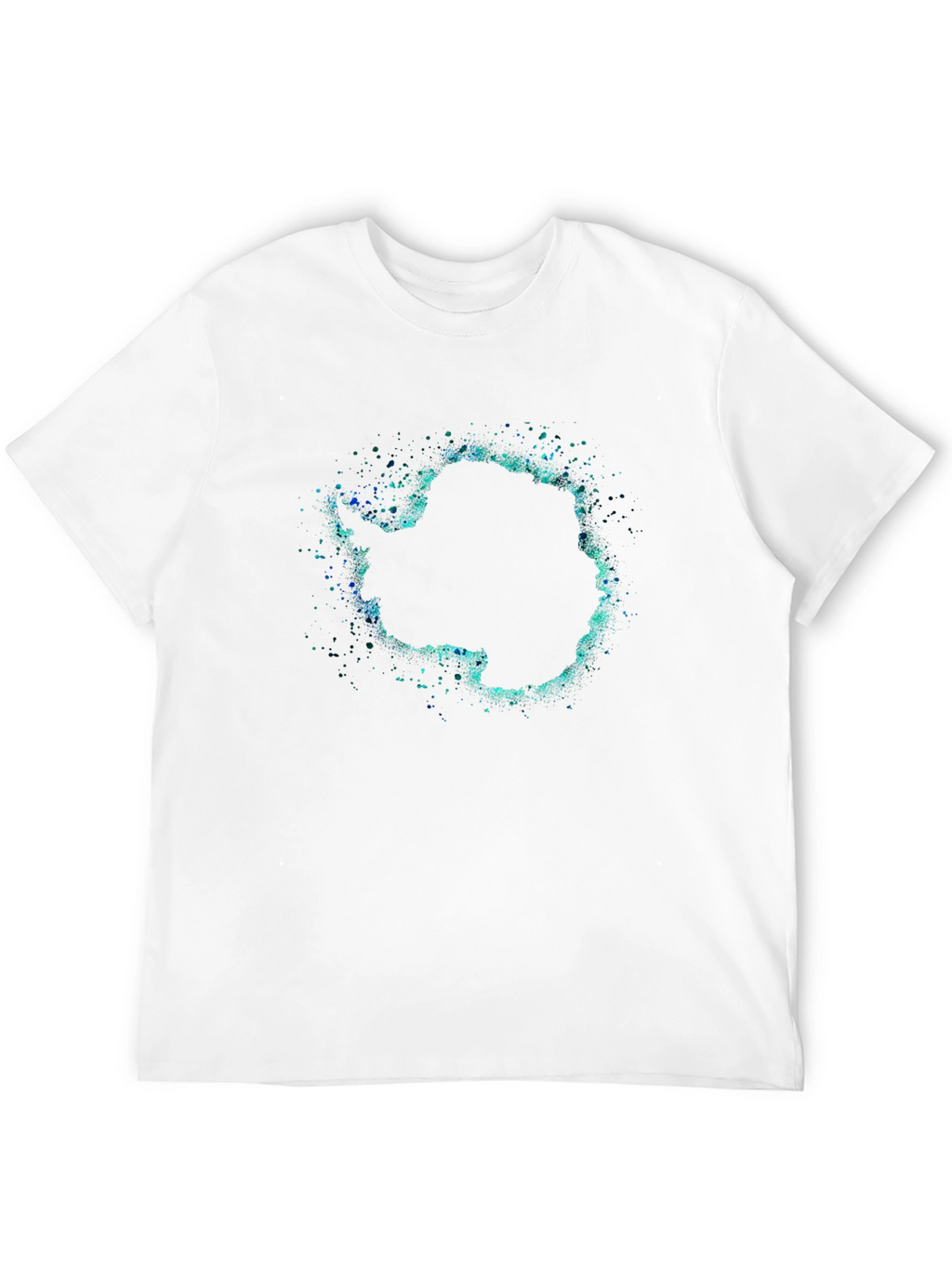 Antarctica Splatter Graphic Black T-Shirt