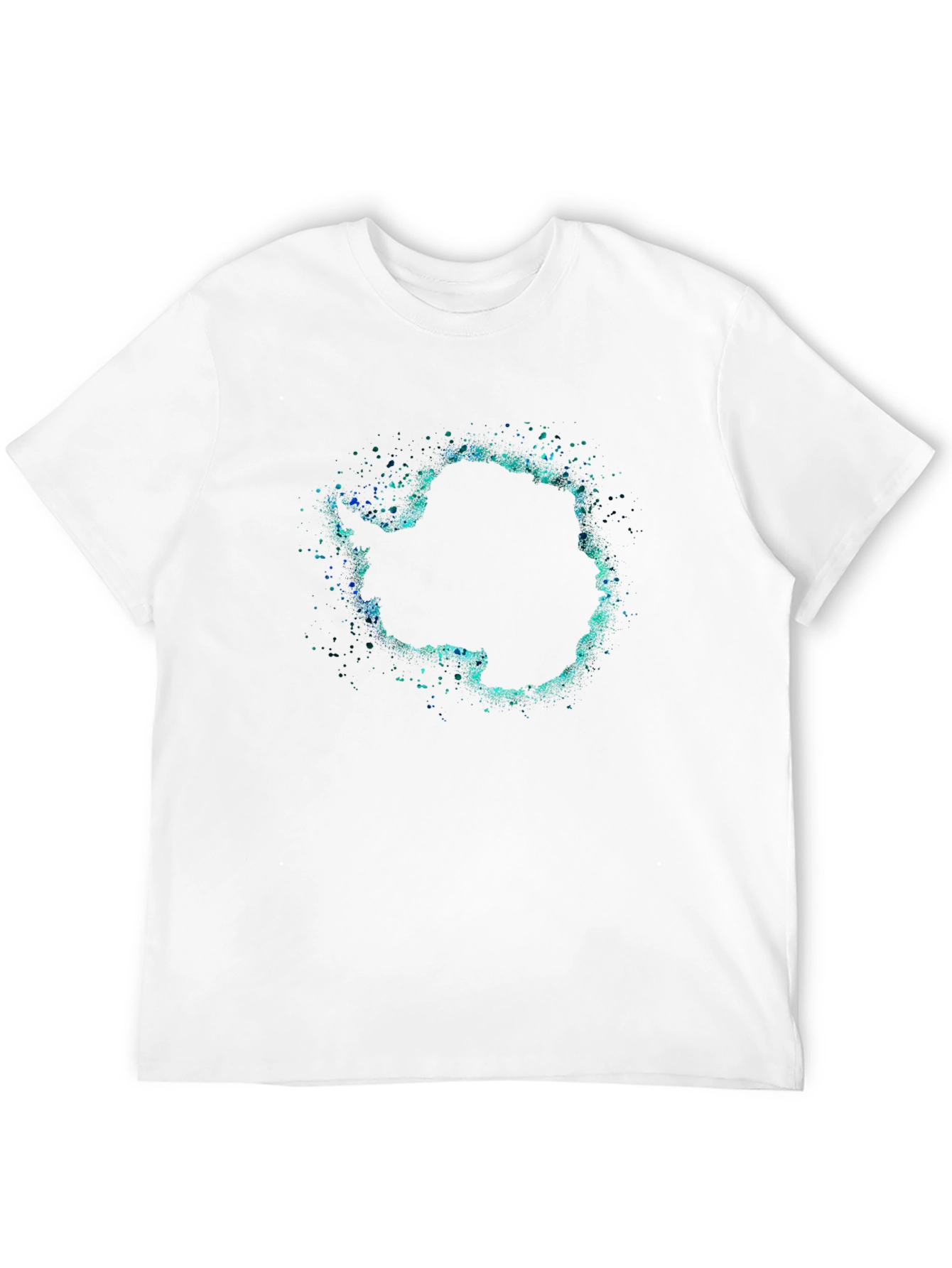 Antarctica Splatter Graphic Black T-Shirt