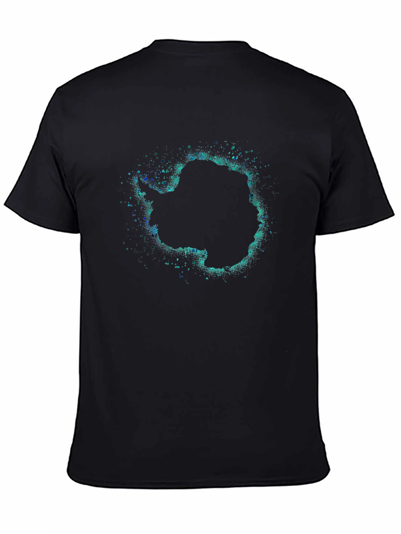Antarctica Splatter Graphic Black T-Shirt