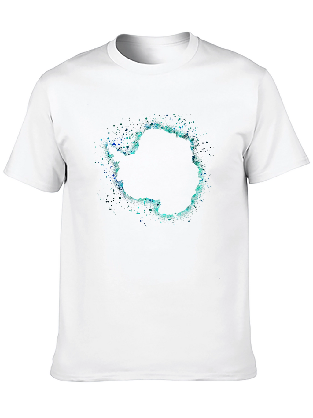 Antarctica Splatter Graphic Black T-Shirt