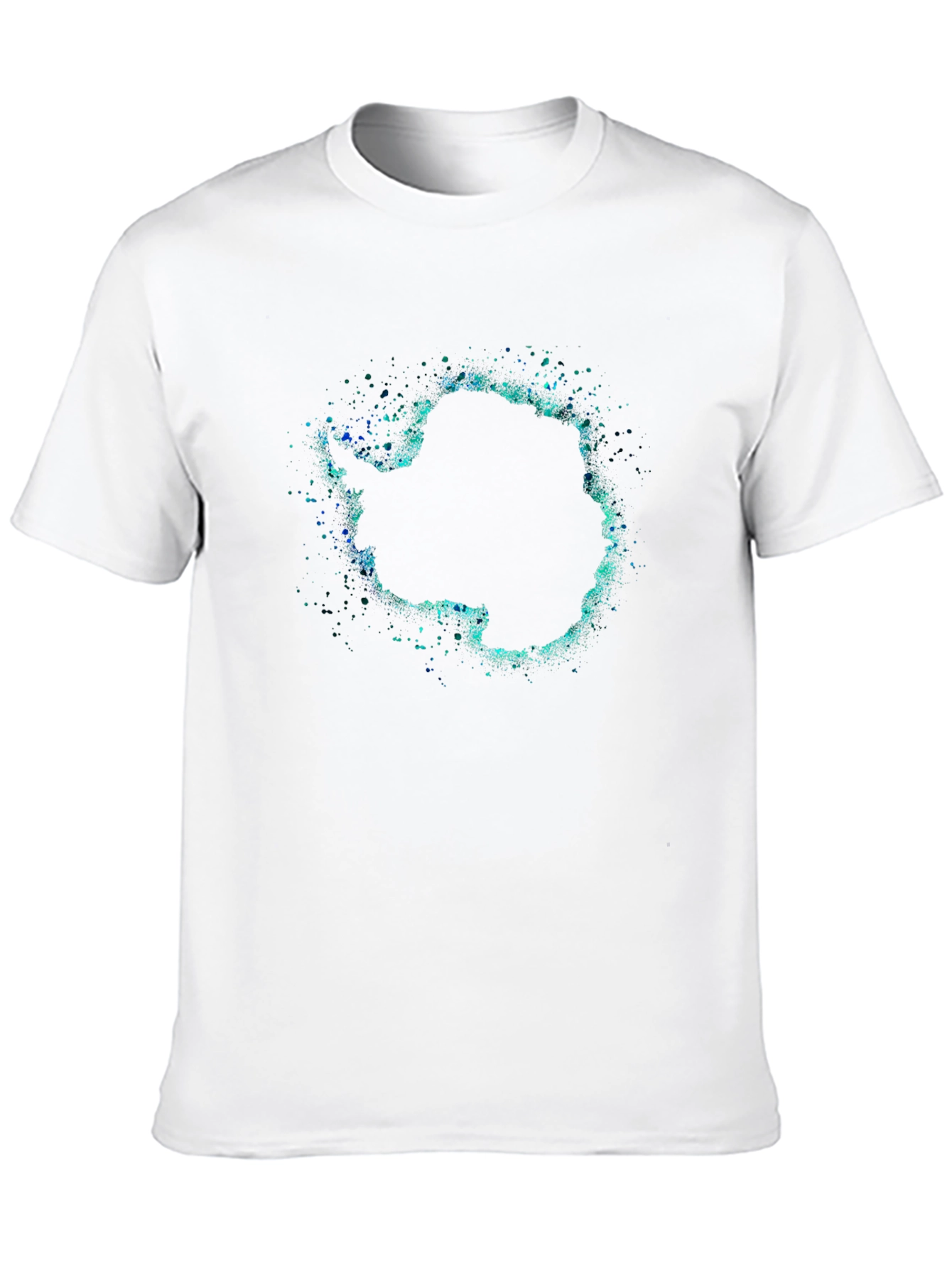 Antarctica Splatter Graphic Black T-Shirt