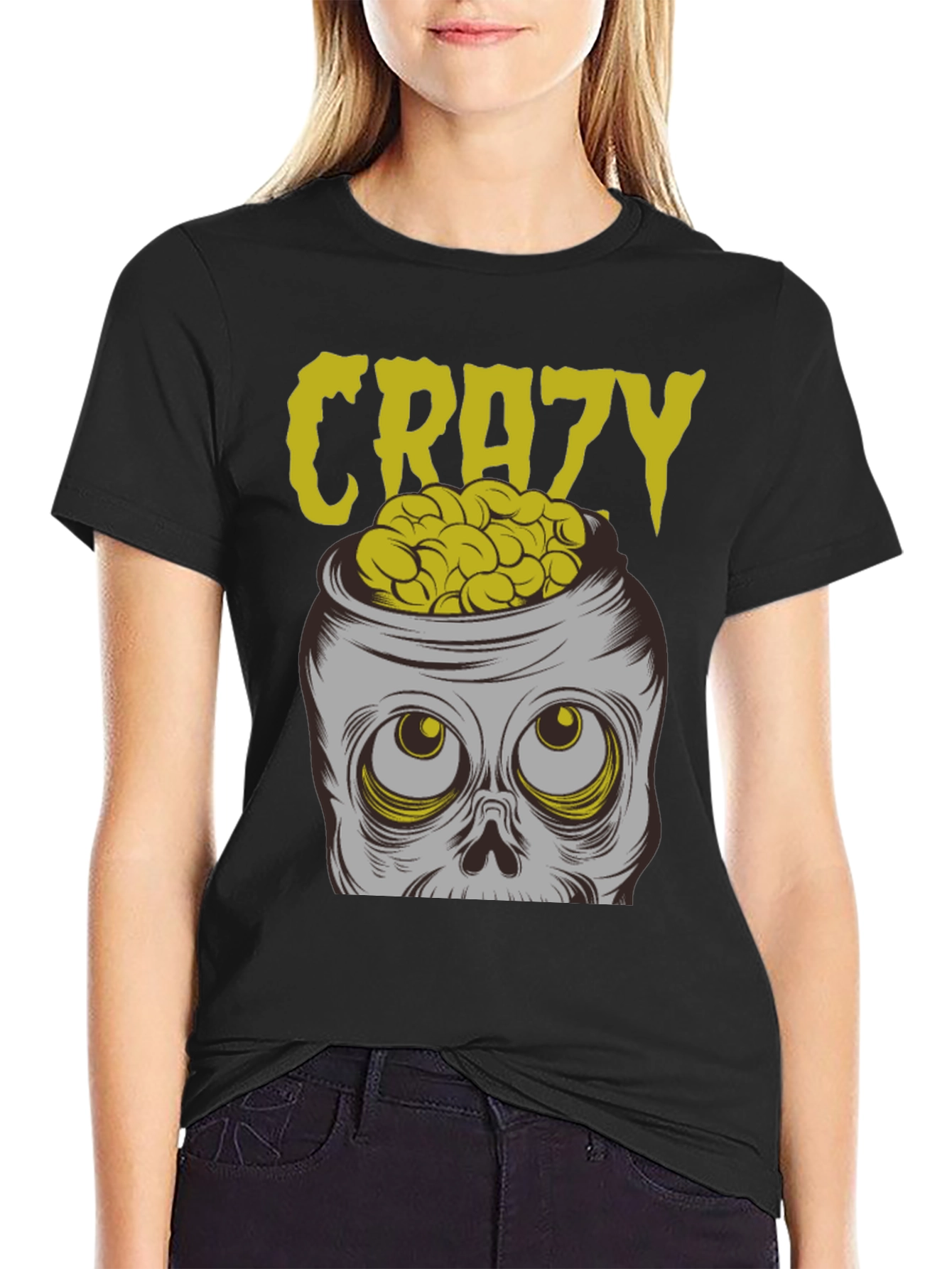 Crazy Brains T-Shirt - Skull Graphic Tee