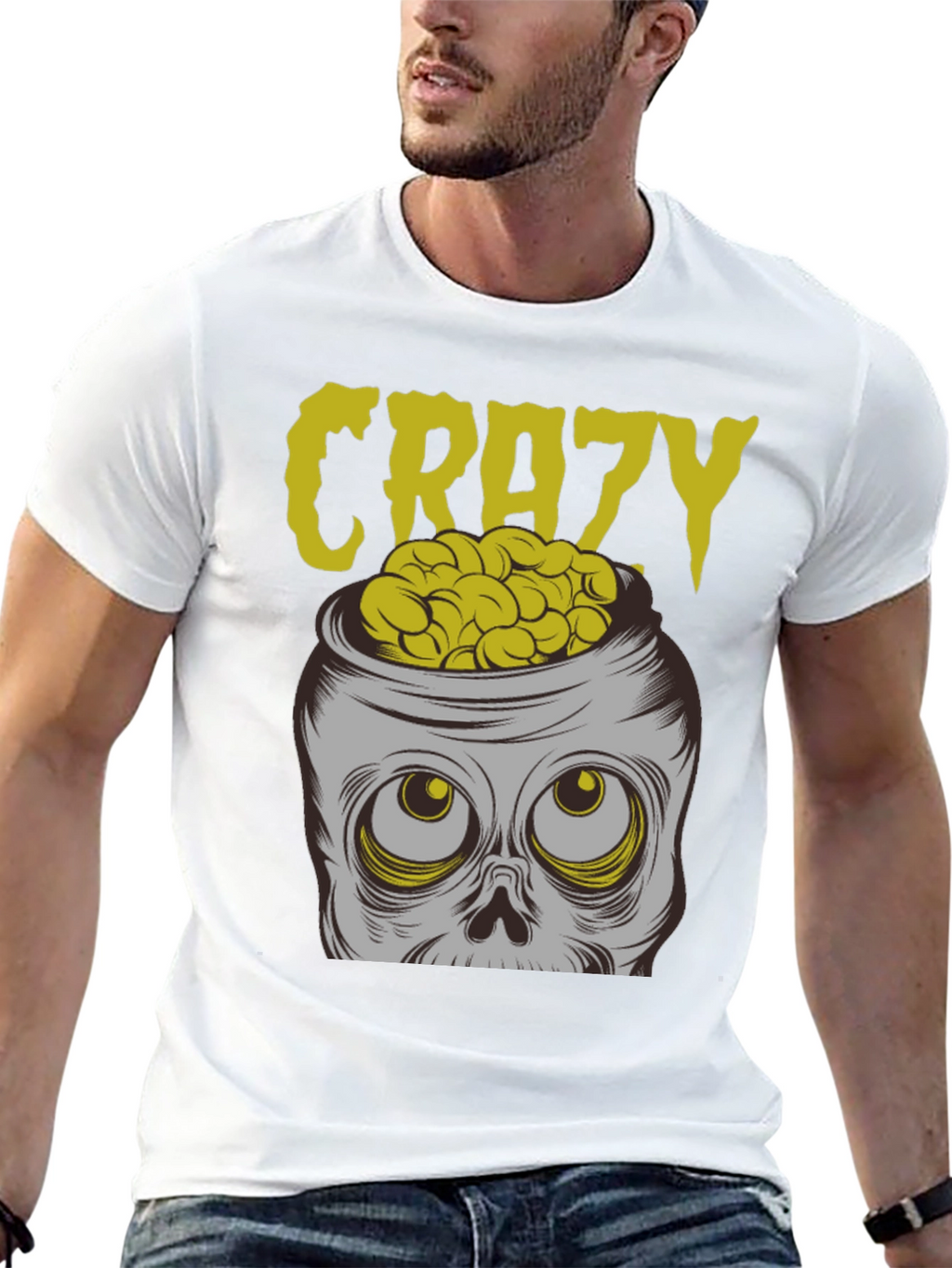 Crazy Brains T-Shirt - Skull Graphic Tee