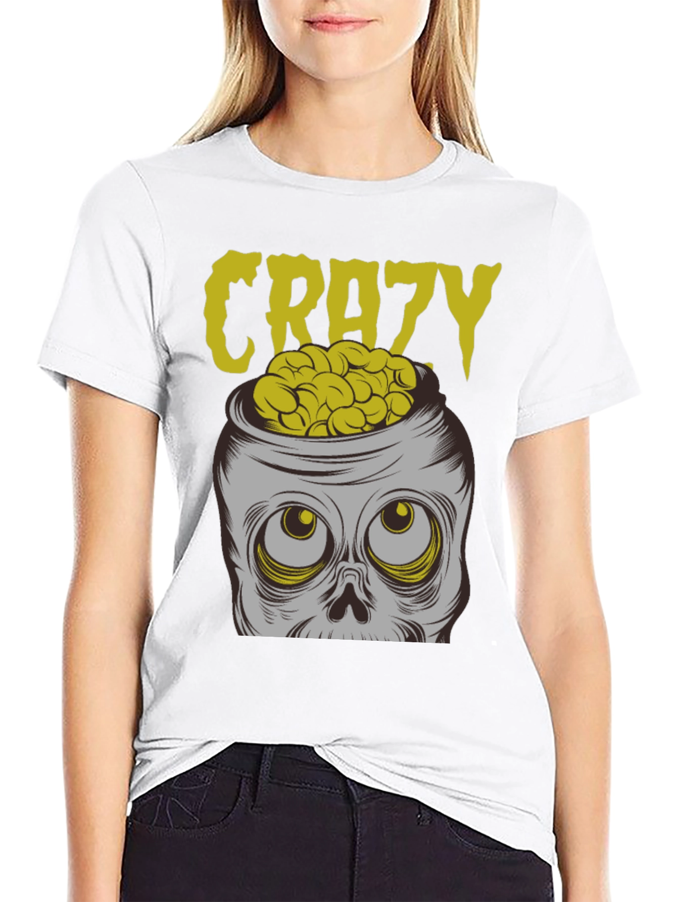 Crazy Brains T-Shirt - Skull Graphic Tee