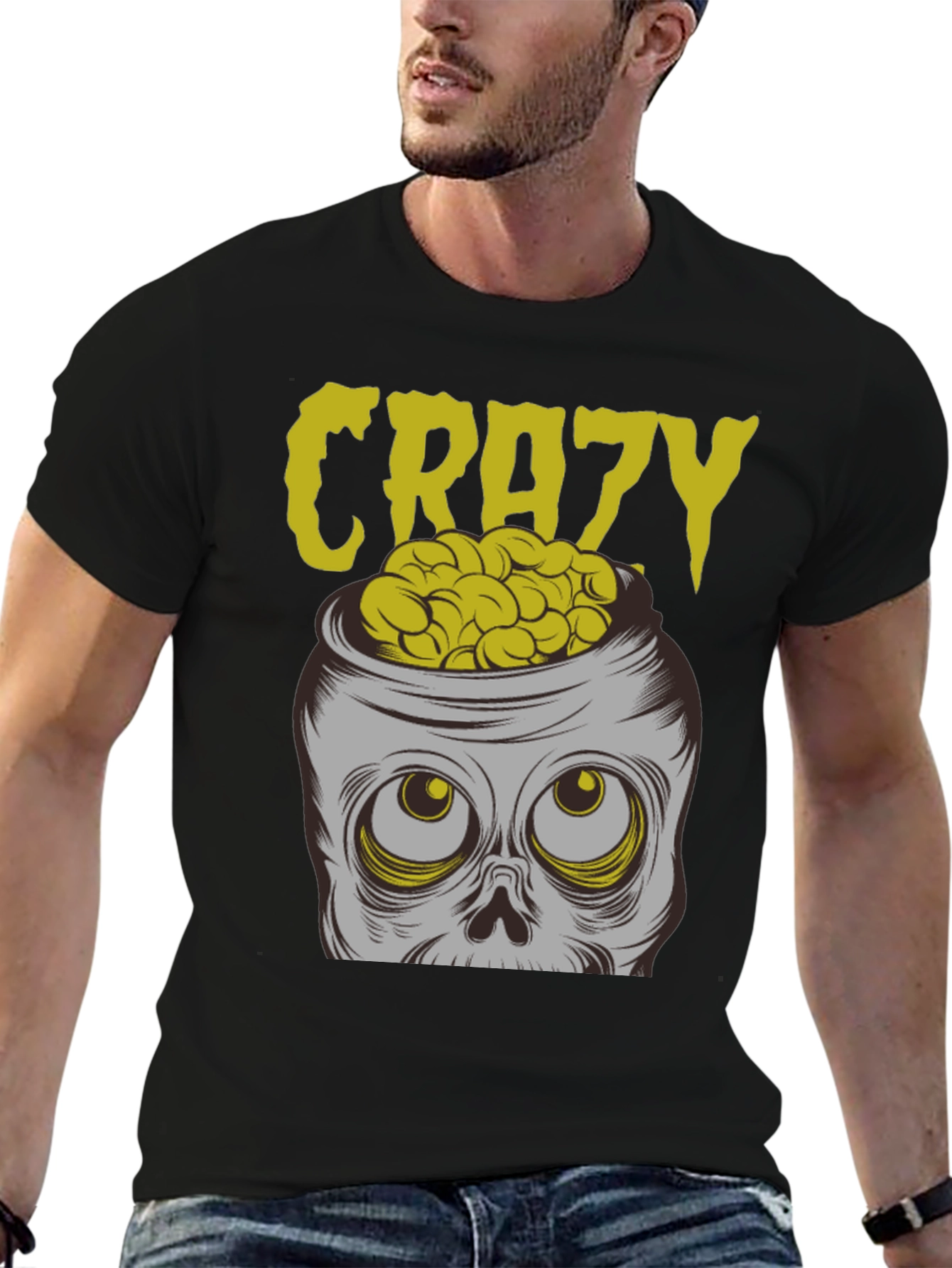 Crazy Brains T-Shirt - Skull Graphic Tee