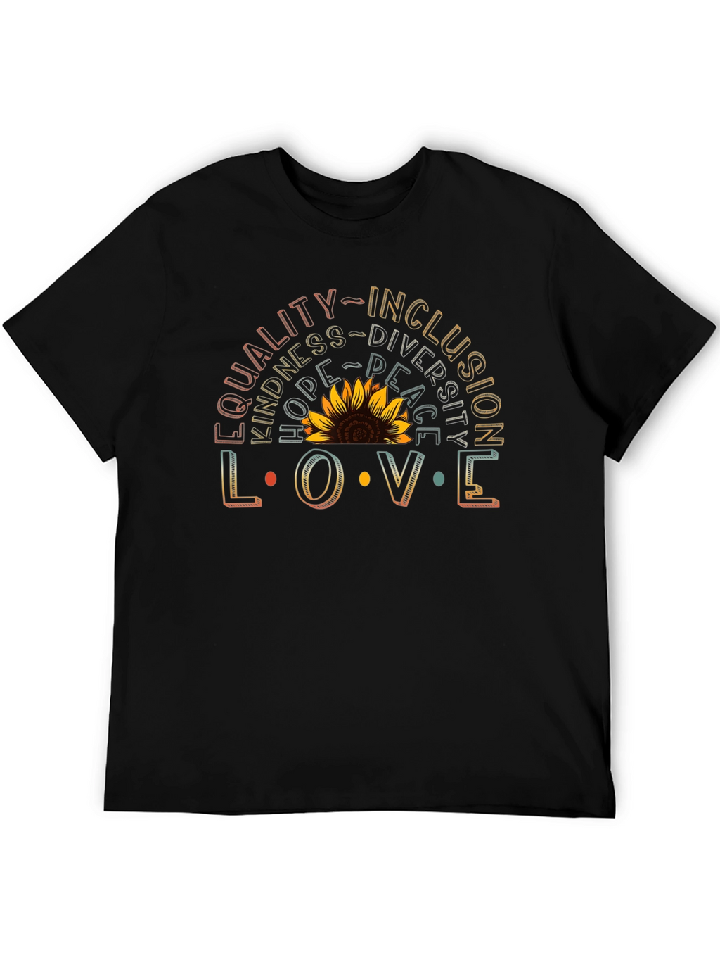 Equality Inclusion Love Sunflower Graphic Tee
