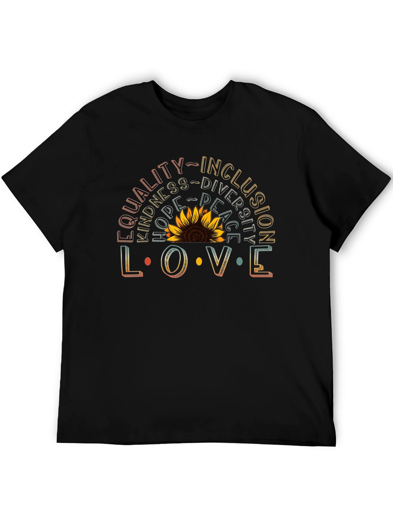Equality Inclusion Love Sunflower Graphic Tee