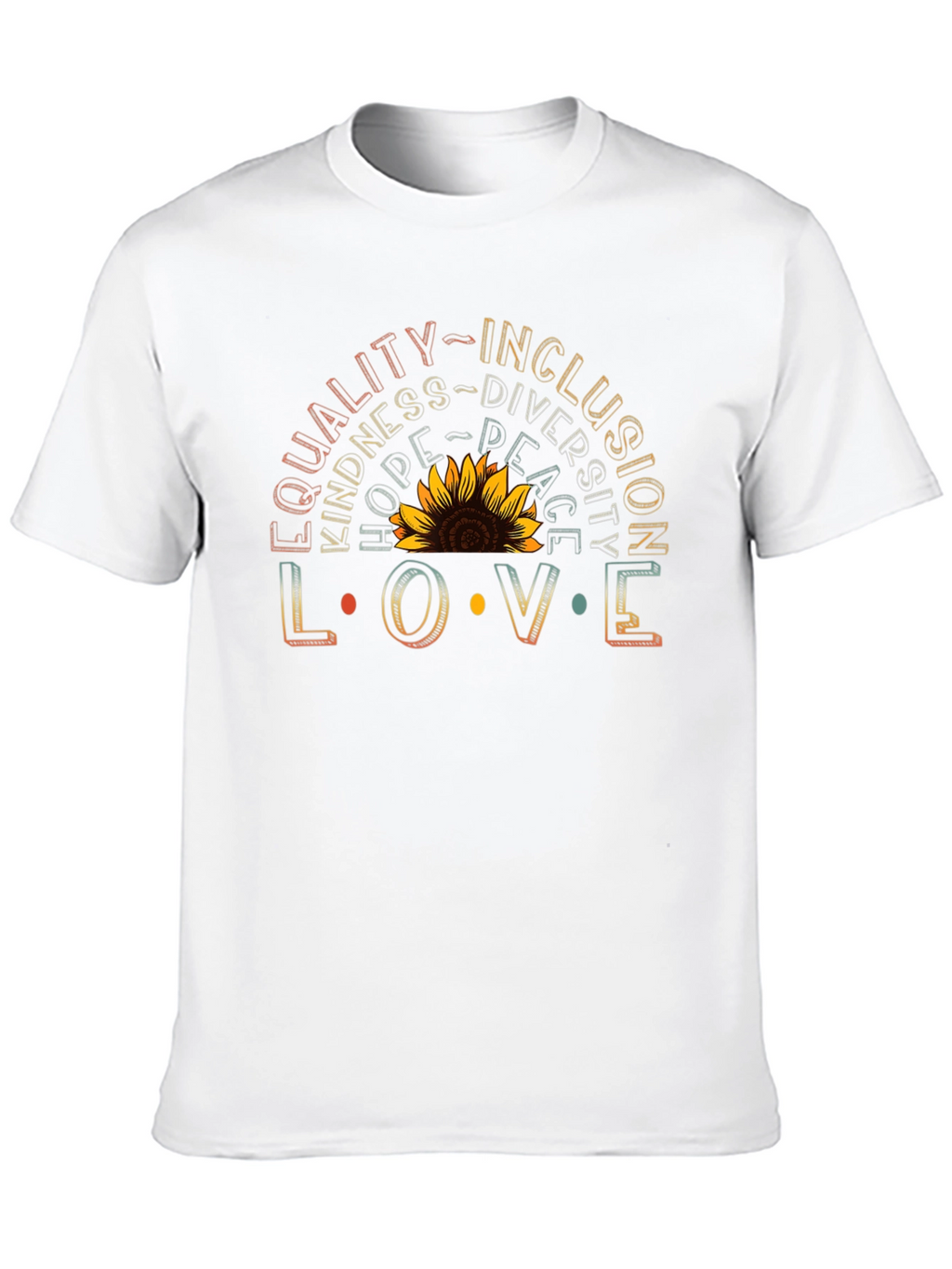 Equality Inclusion Love Sunflower Graphic Tee