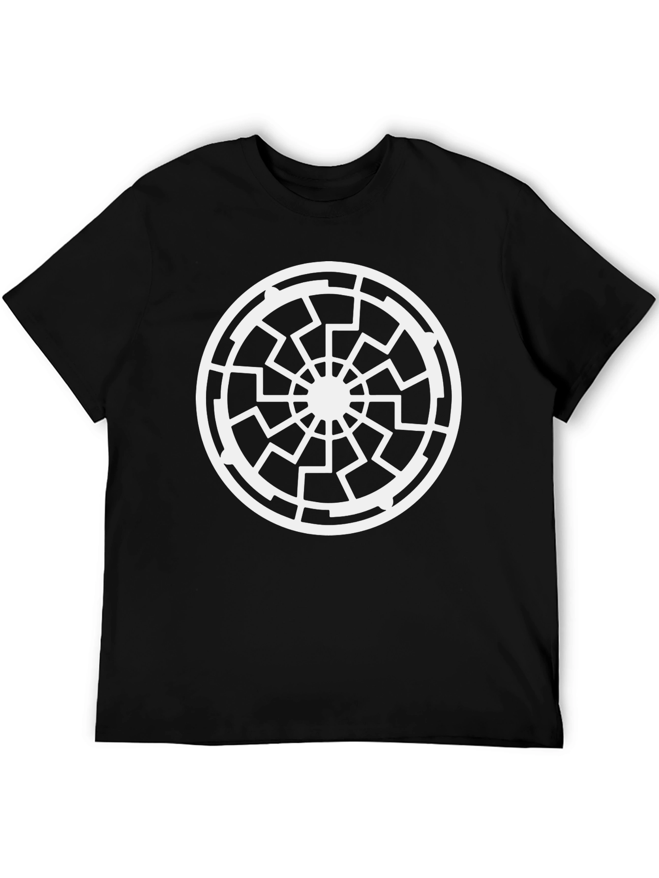 Black Sun Symbol T-Shirt - Modern Graphic Design