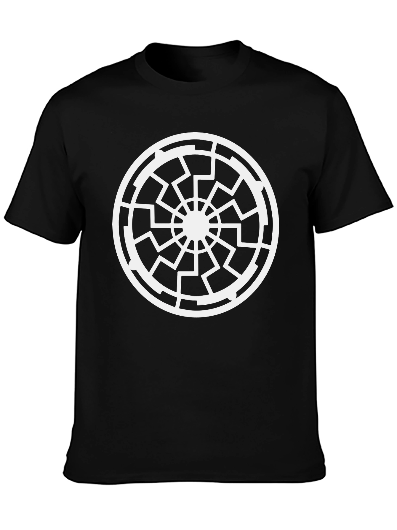 Black Sun Symbol T-Shirt - Modern Graphic Design
