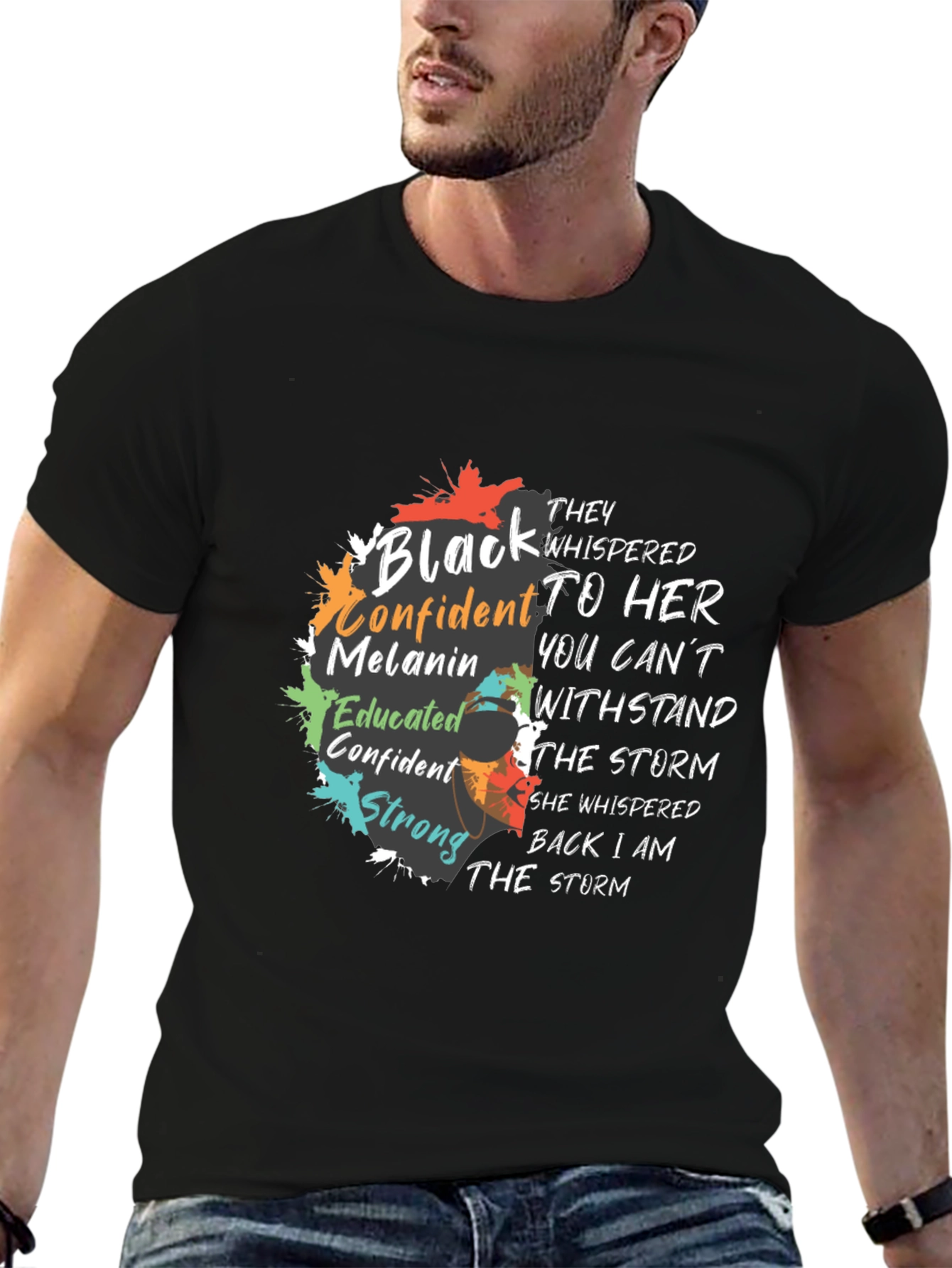Empowered Black Confident Melanin Graphic T-Shirt