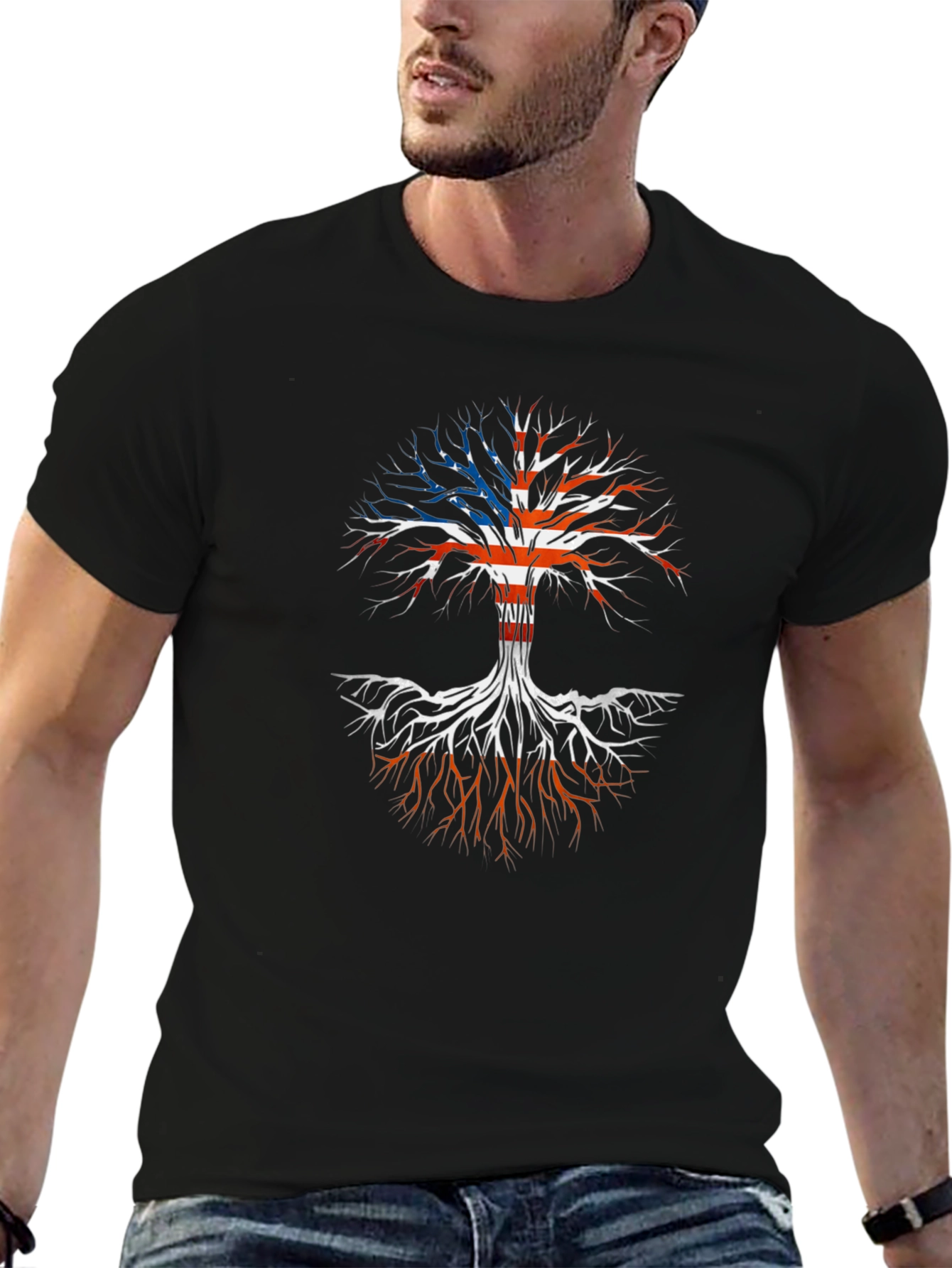 American Roots Tree Graphic T-Shirt