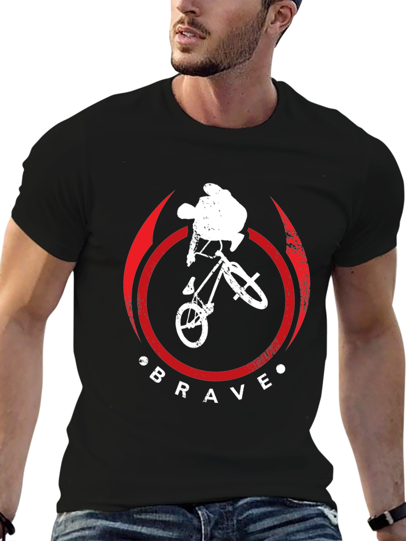 Brave BMX Rider Graphic Tee