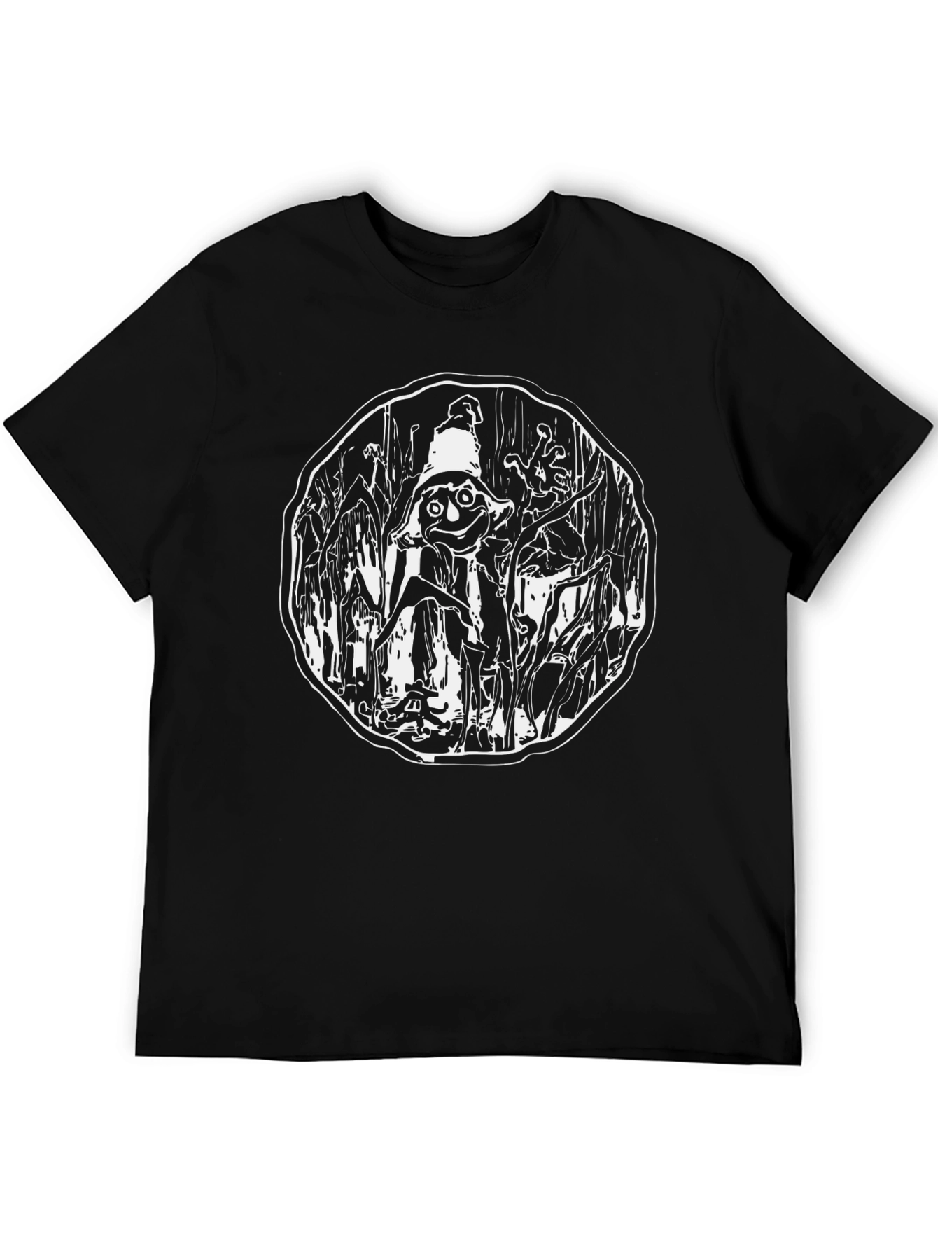 Scarecrow Graphic Tee - Black Cotton Blend