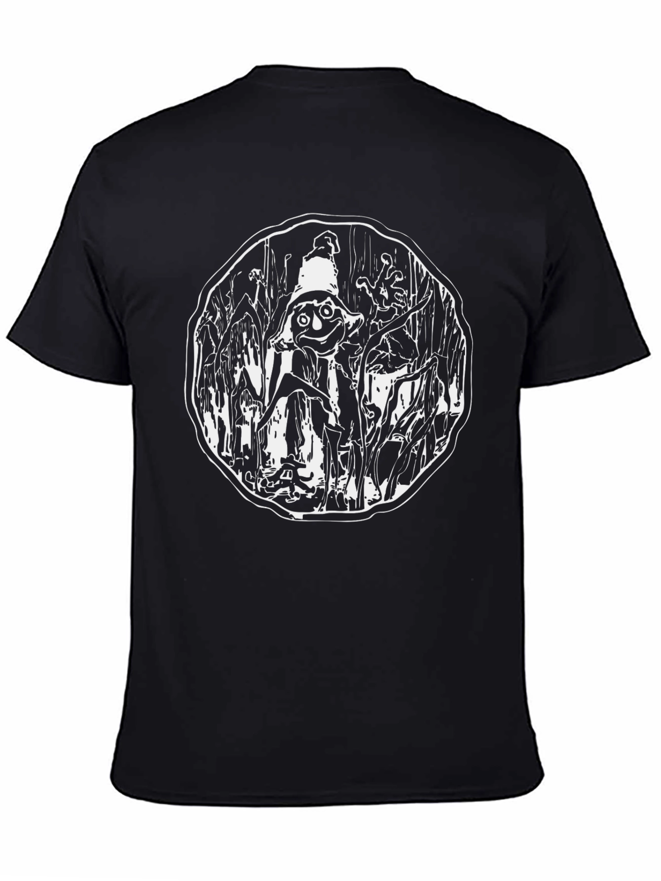 Scarecrow Graphic Tee - Black Cotton Blend