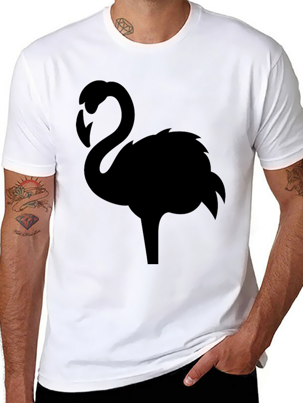 Black Flamingo Graphic T-Shirt